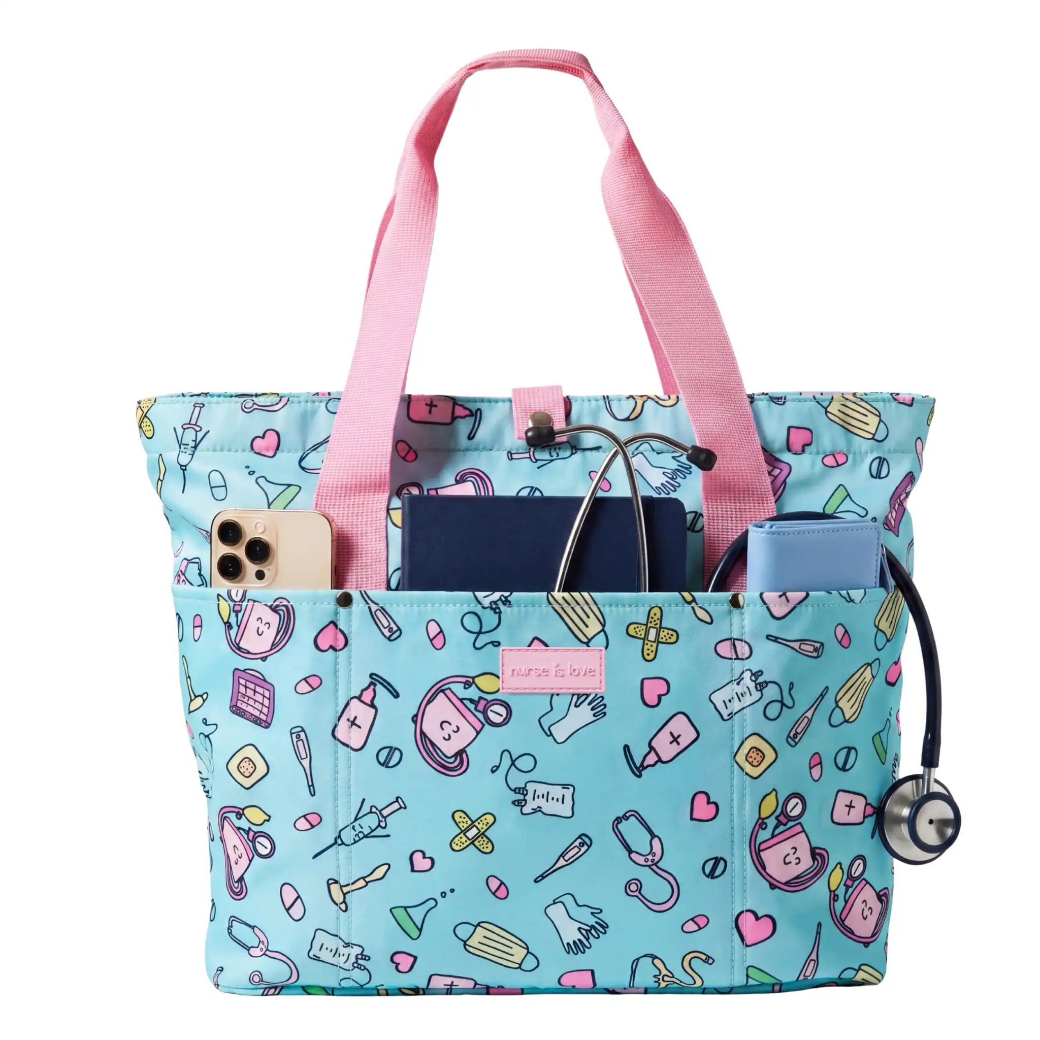Bolso Aqua Instrumentos de Nurse is Love para enfermería y sanidad