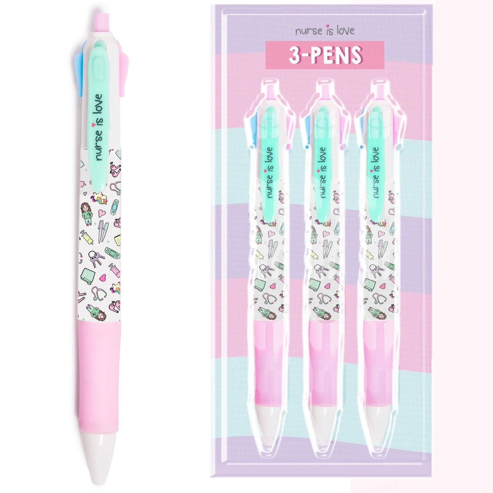 3-Pack Multicolor Pens