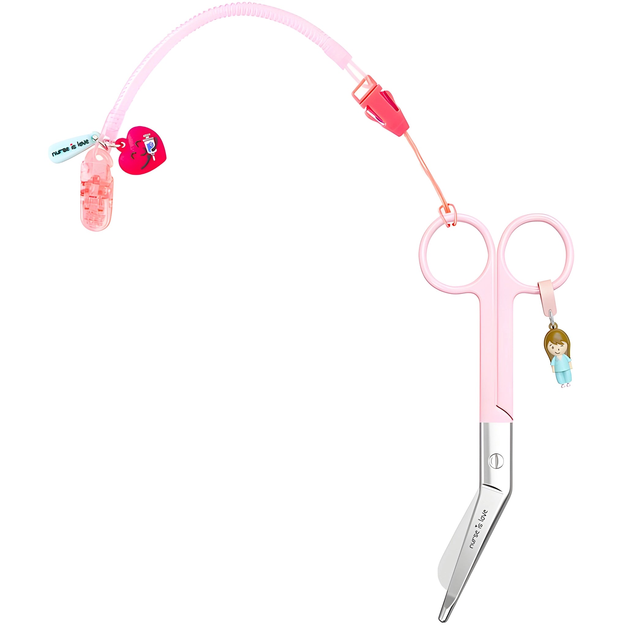 Porta Tijeras Enfermería silicona rosa de Nurse is Love para enfermería y sanidad
