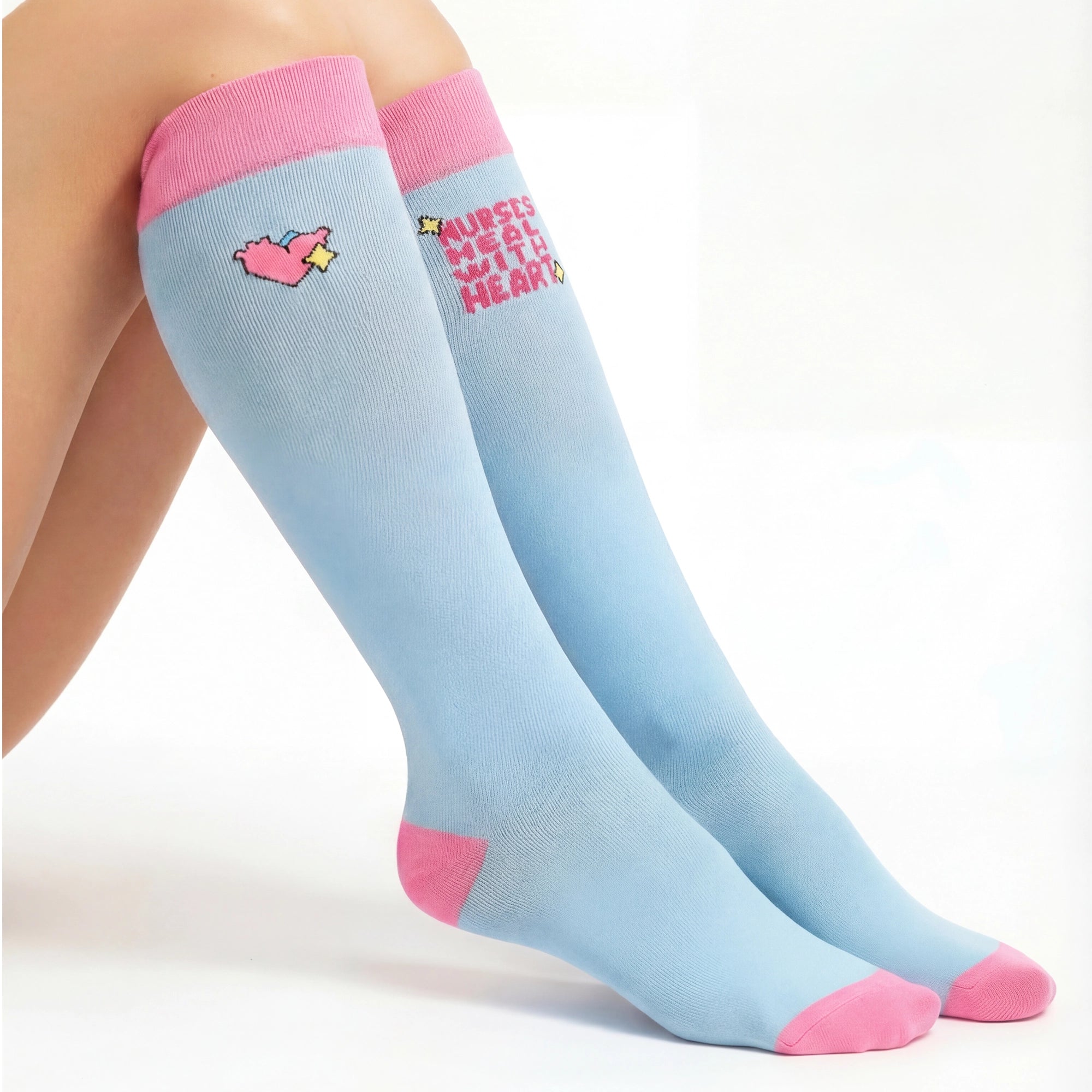Medias de Compresion Corazon de Nurse is Love para enfermería y sanidad