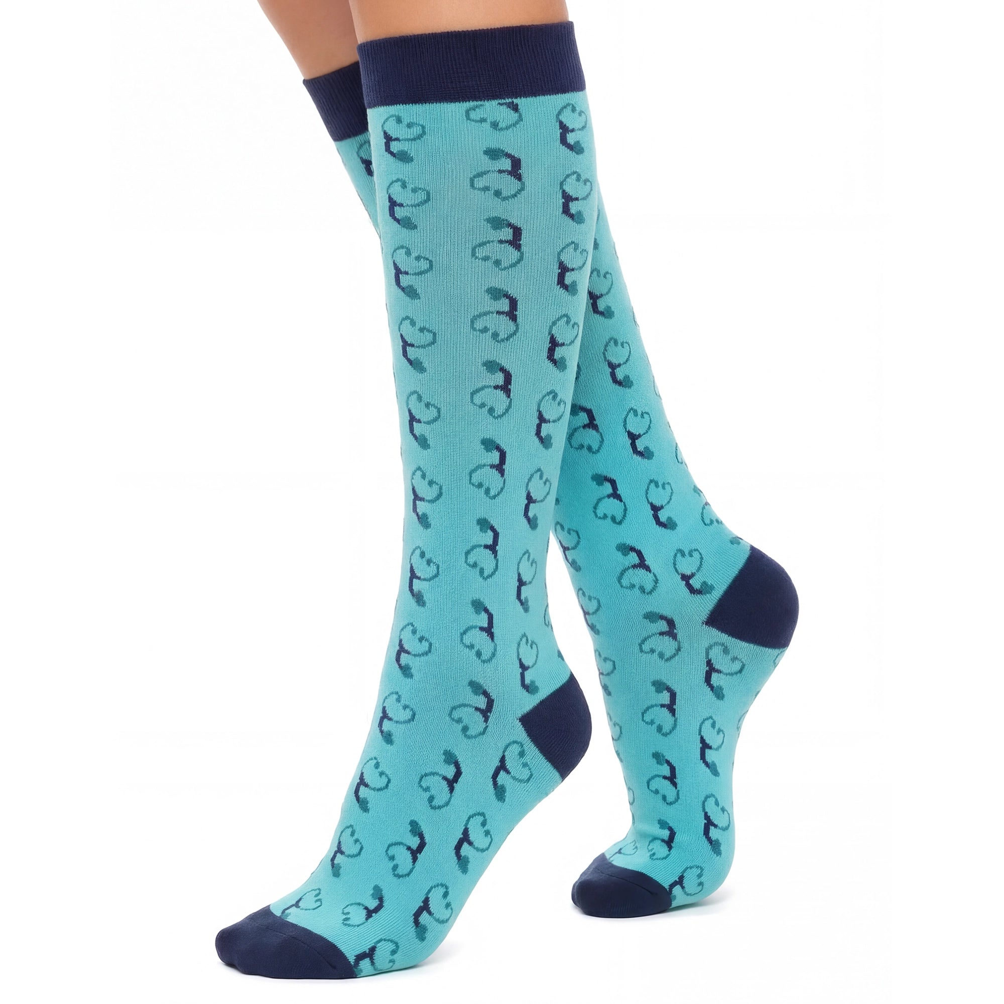 Medias de Compresion Estetoscopio Azul de Nurse is Love para enfermería y sanidad