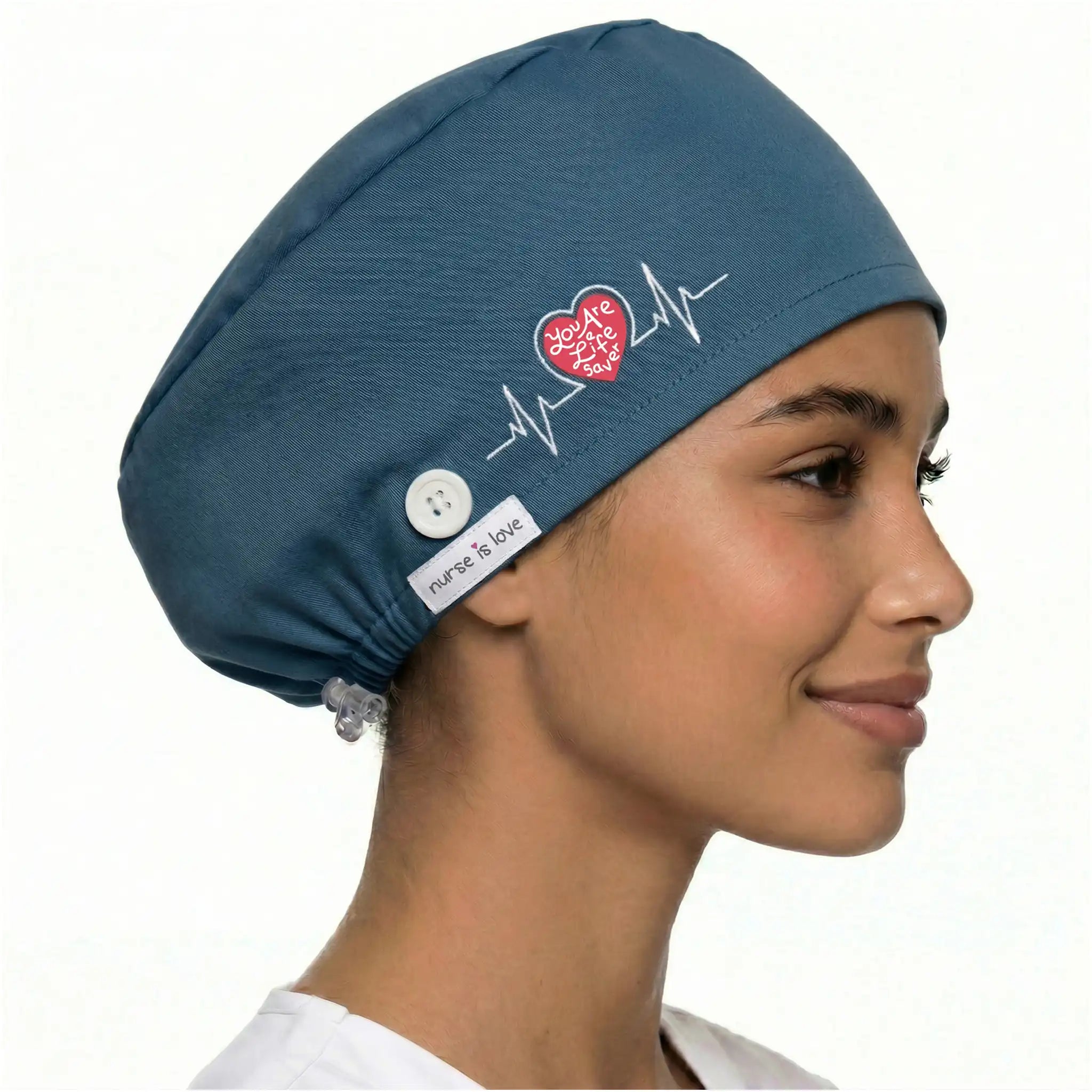 Gorro Verde Oscuro para Enfermeras de Nurse is Love para enfermería y sanidad