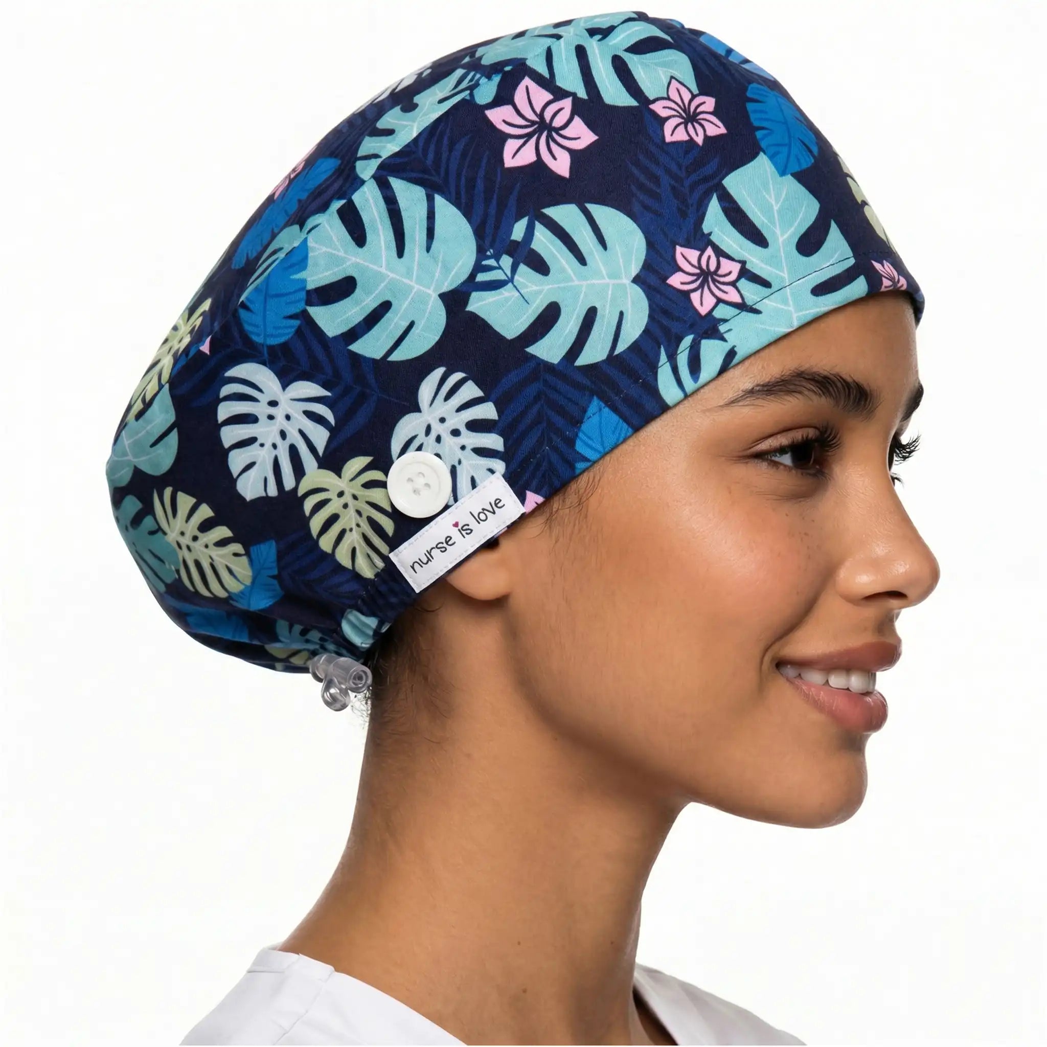 Gorro Hojas Navy para Enfermeras de Nurse is Love para enfermería y sanidad