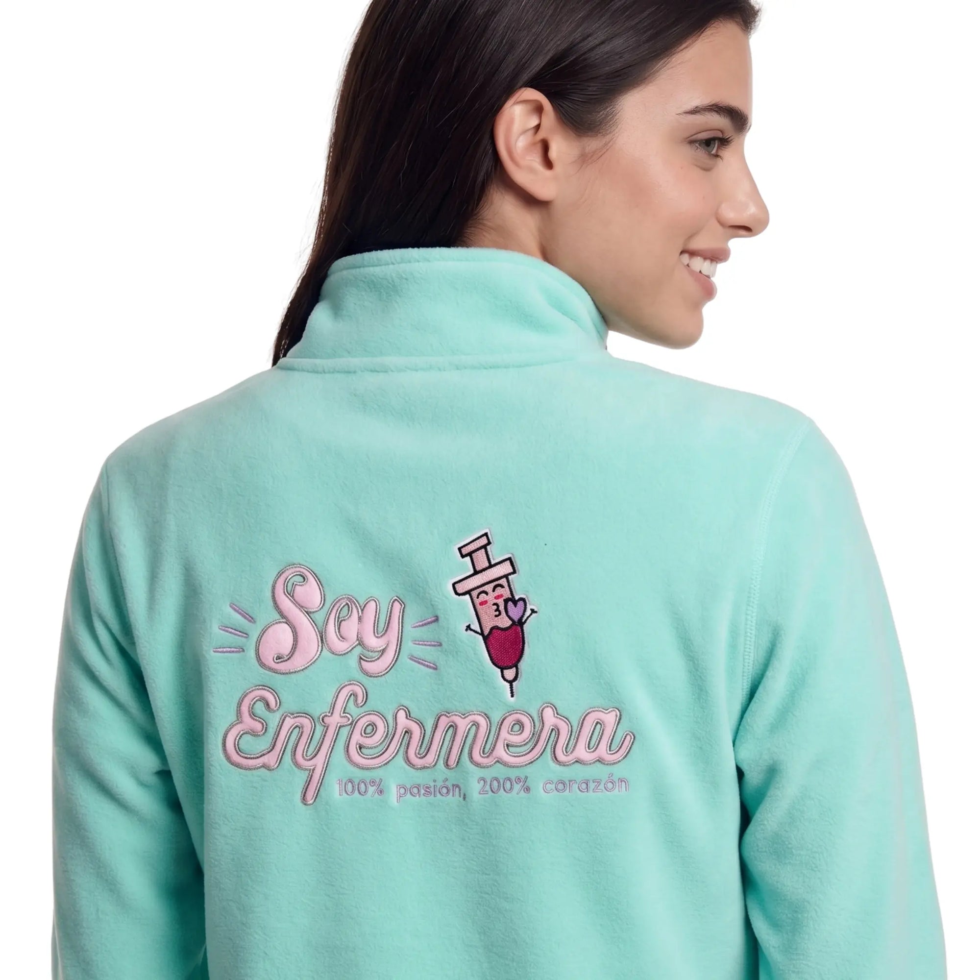 Chaqueta Polar Aqua para Enfermeras de Nurse is Love para enfermería y sanidad