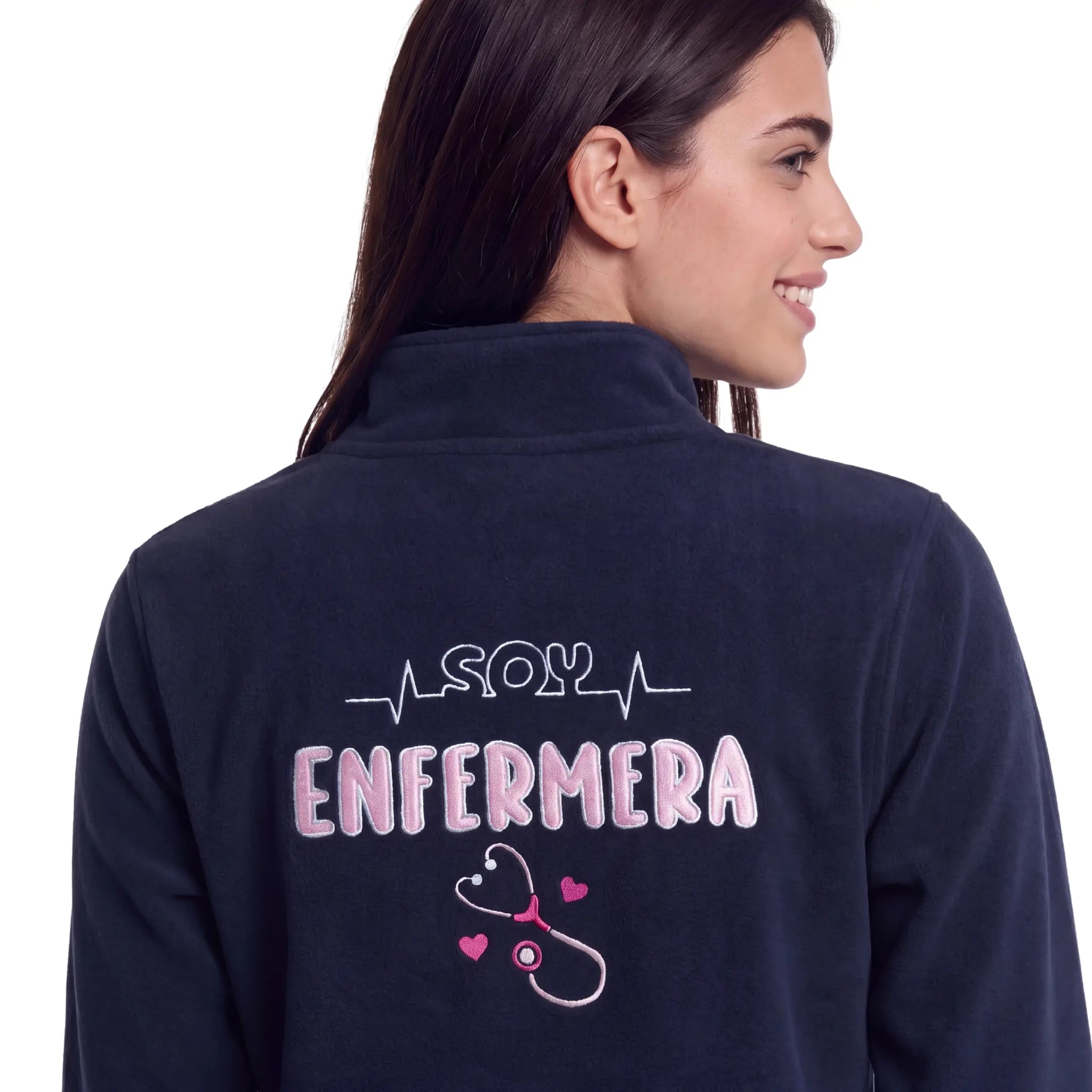 Chaqueta Polar Navy Instrumentos para Enfermeras de Nurse is Love para enfermería y sanidad