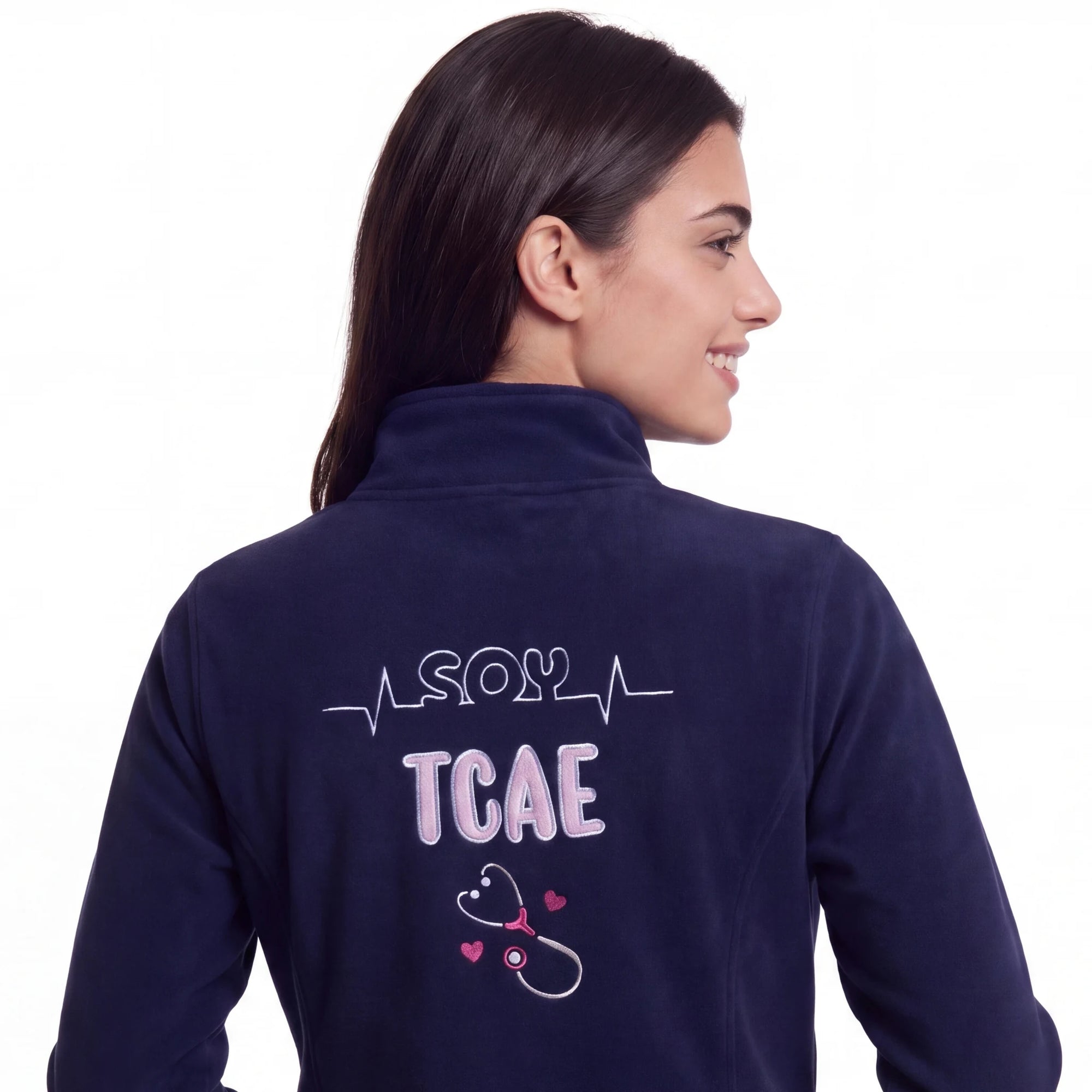Chaqueta Polar Navy Instrumentos para TCAE de Nurse is Love para enfermería y sanidad