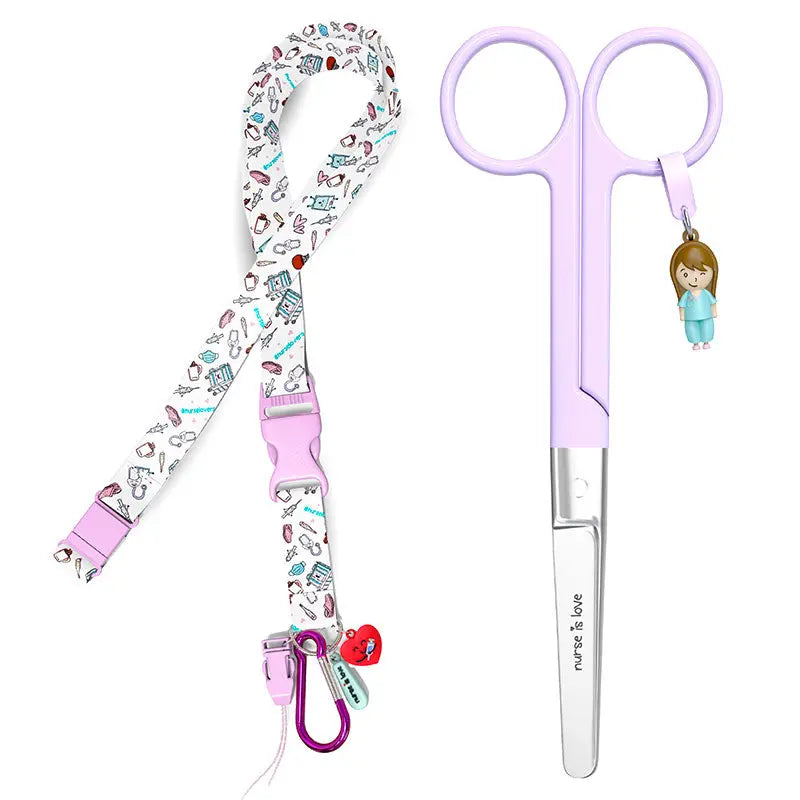Set para Enfermera Lanyard - Tijeras Enfermeria Mayo - Café de Nurse is Love para enfermería y sanidad