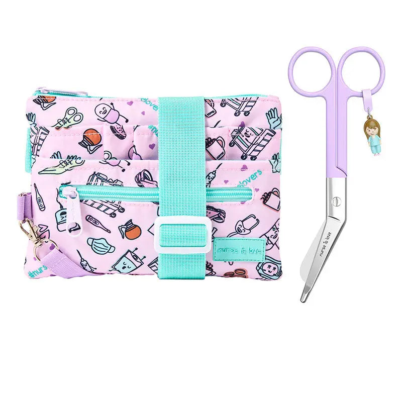 Set para Enfermera Organizador Riñonera - Tijeras Enfermeria Pico de Pato - Café de Nurse is Love para enfermería y sanidad