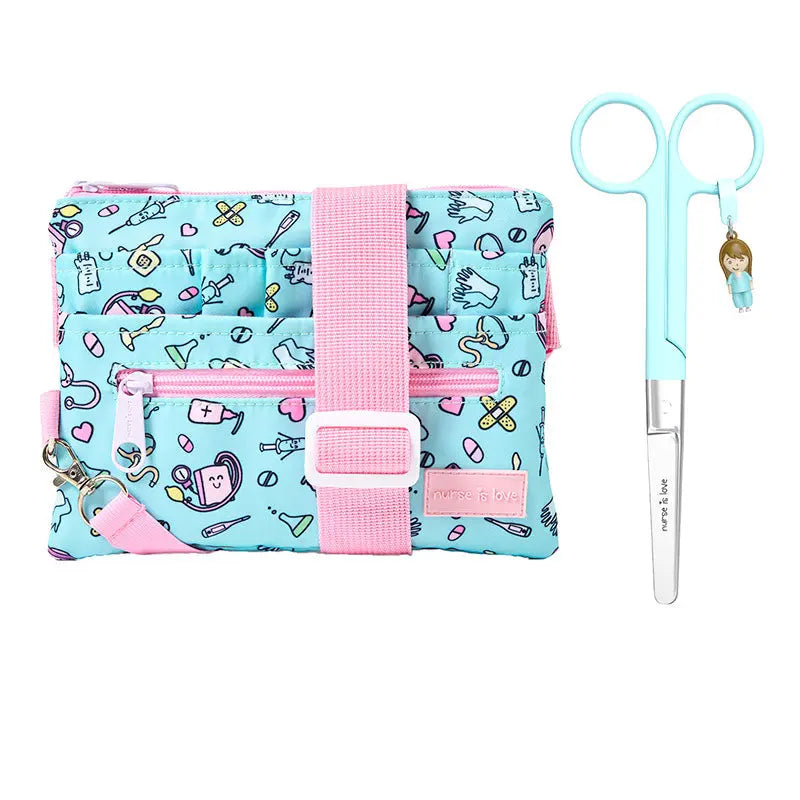 Set para Enfermera Organizador Riñonera - Tijeras Enfermeria Mayo - Aqua de Nurse is Love para enfermería y sanidad