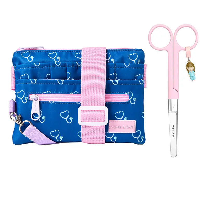 Set para Enfermera Organizador Riñonera - Tijeras Enfermeria Mayo - Estetoscopio de Nurse is Love para enfermería y sanidad