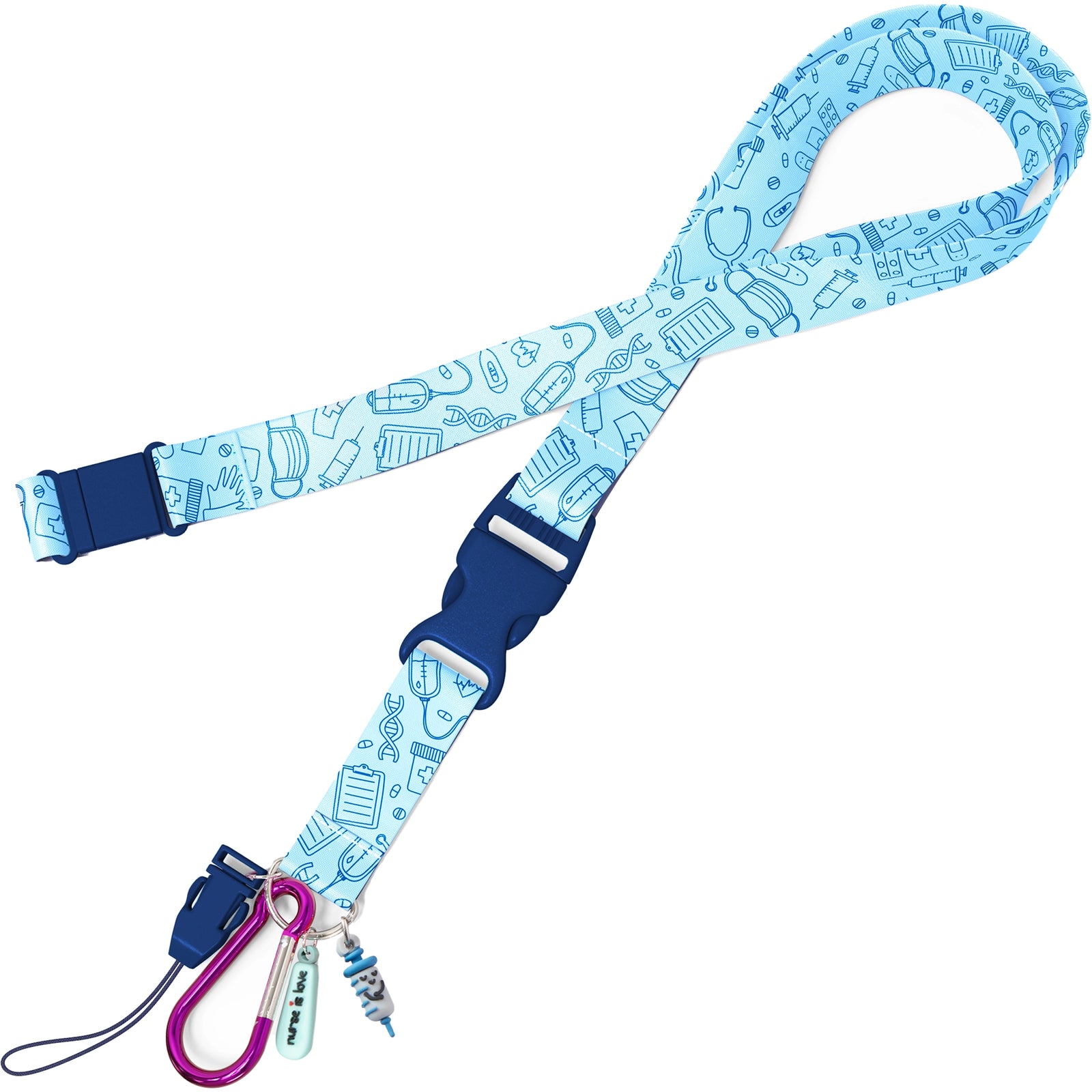 Lanyard Blu Unisex