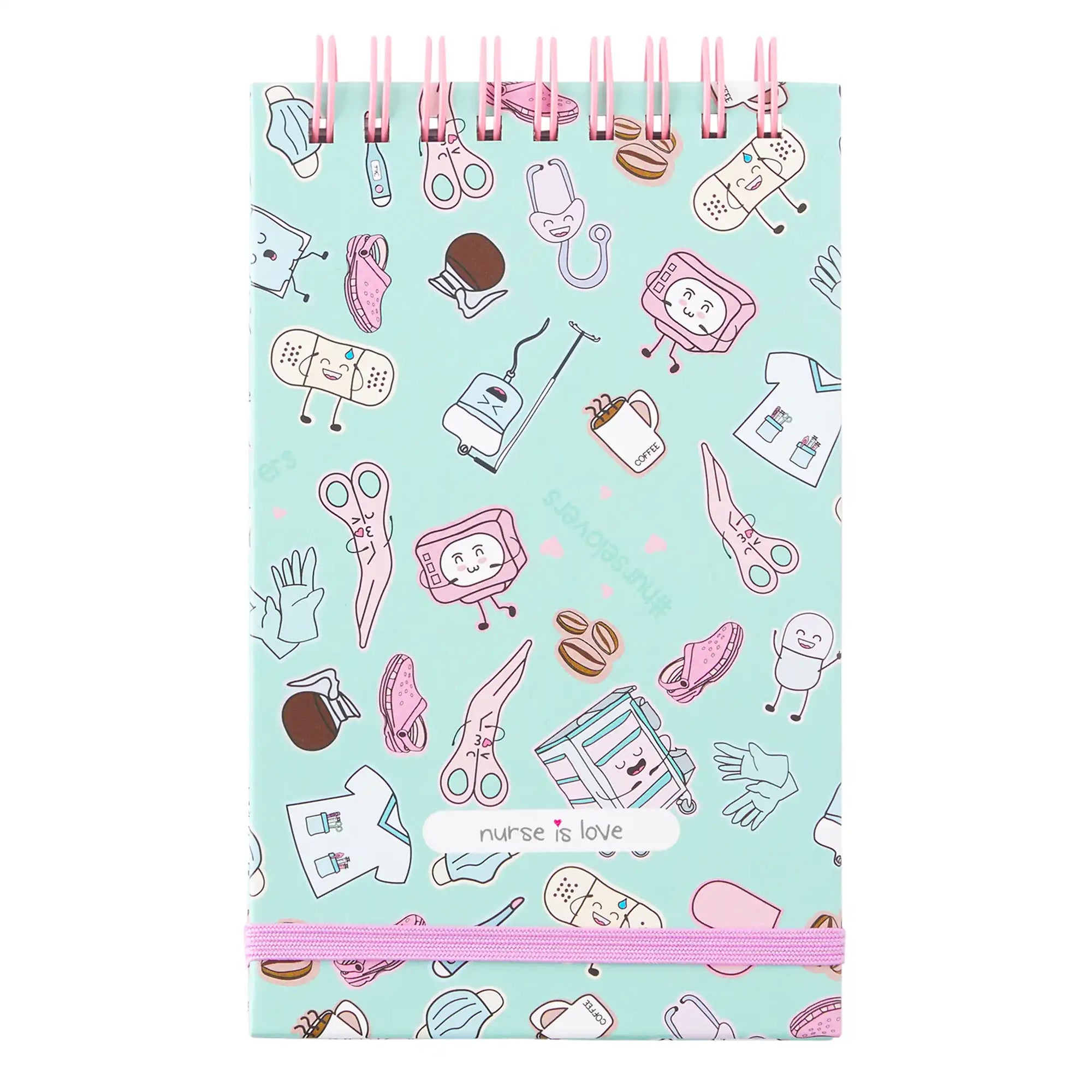 Cuaderno para Enfermeras Aqua Mini de Nurse is Love para enfermería y sanidad