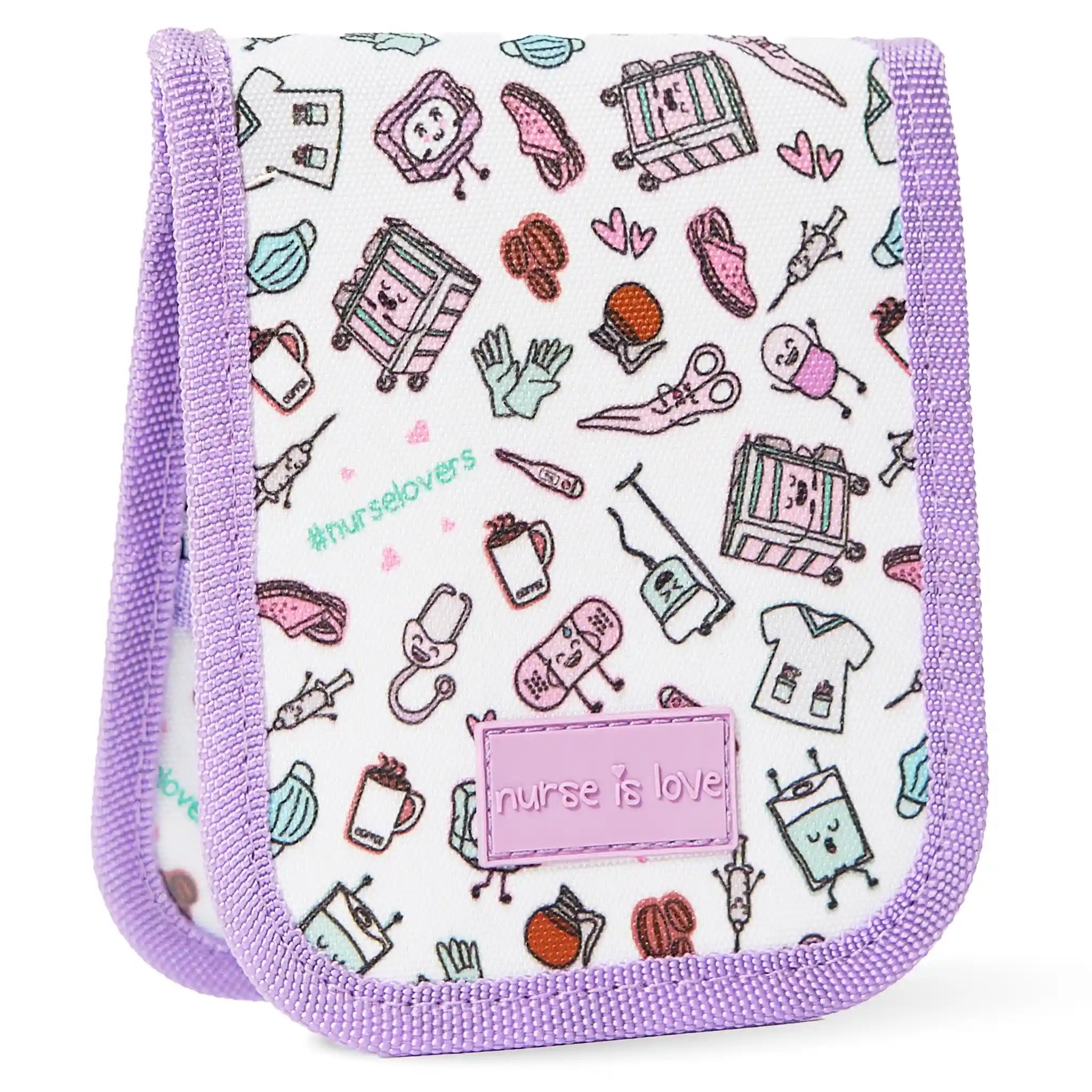 Organizador de Bolsillo Morado Café de Nurse is Love para enfermería y sanidad