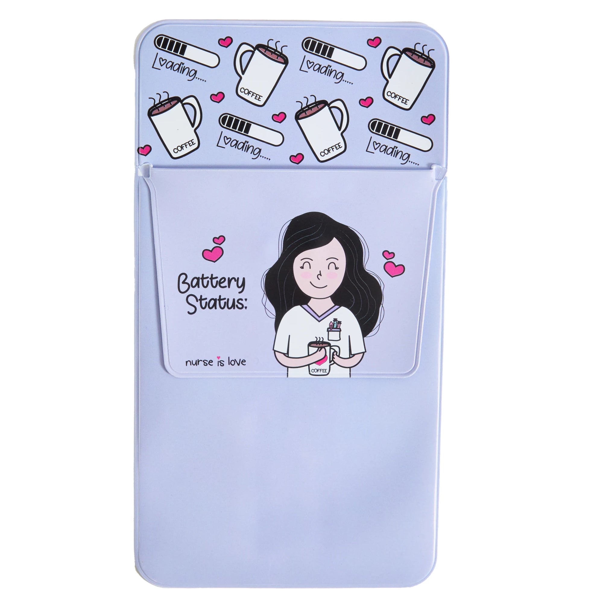 Set 2 Bolígrafos Multicolor + Salvabolsillos Rosa de Nurse is Love para enfermería y sanidad