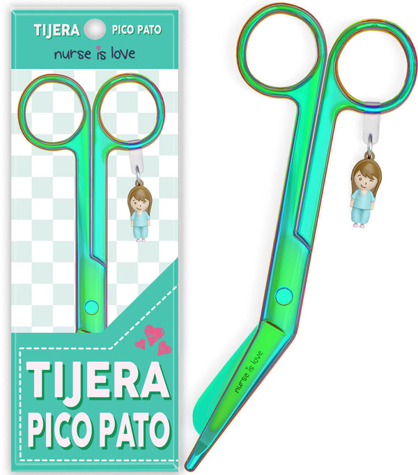 Tijeras Enfermería Pico de Pato Cromium verde