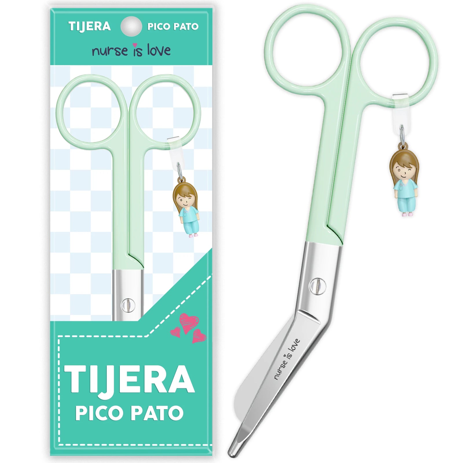 Tijeras Enfermería Pico de Pato Verdes
