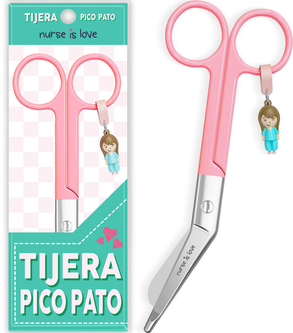 Tijeras Enfermería Pico de Pato Rosa