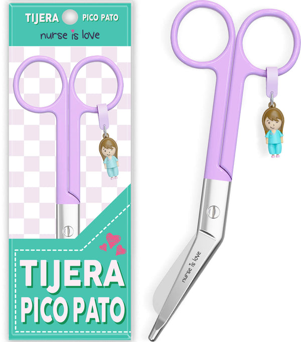 Tijeras Enfermería Pico de Pato Morada