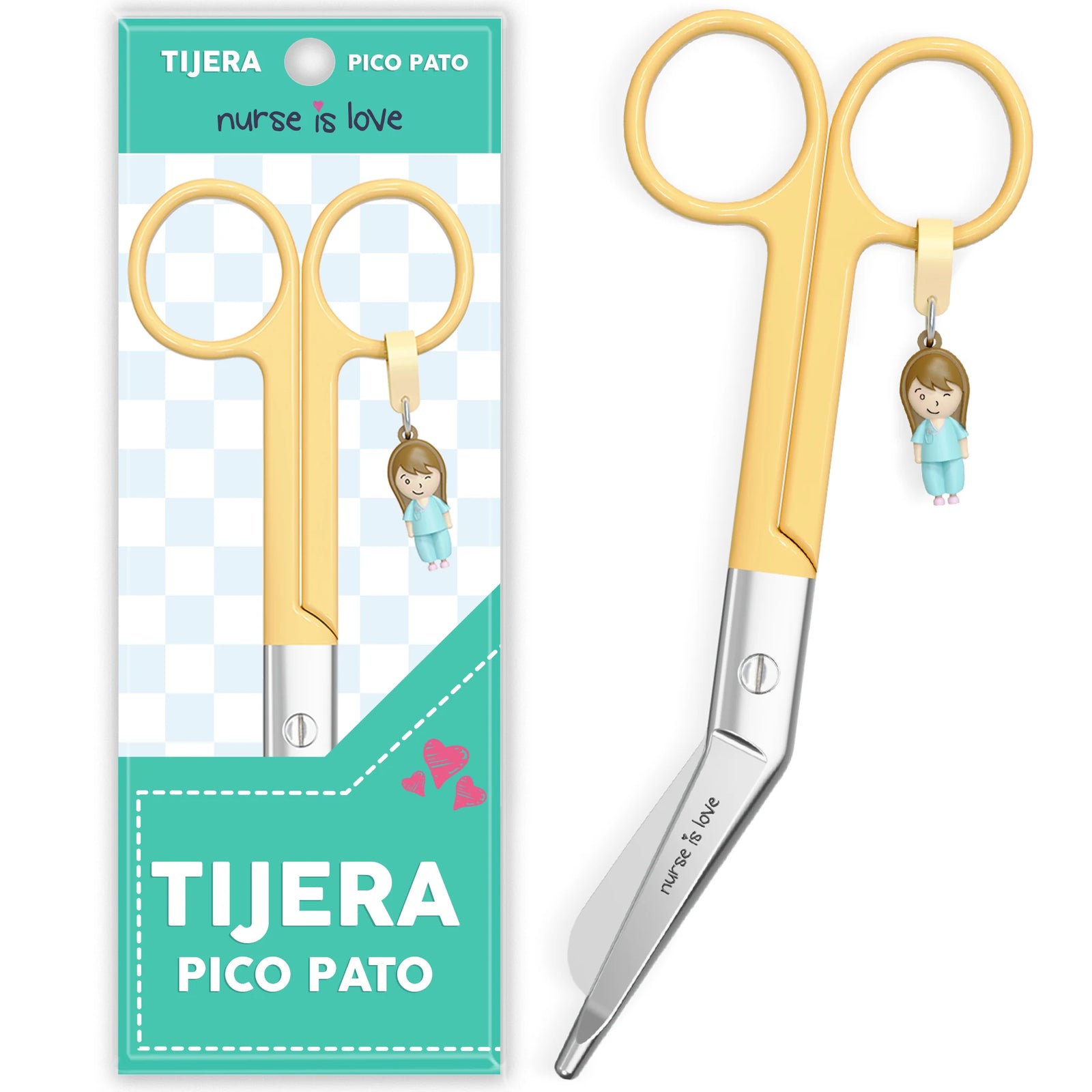 Tijeras Enfermería Pico de Pato Amarillas