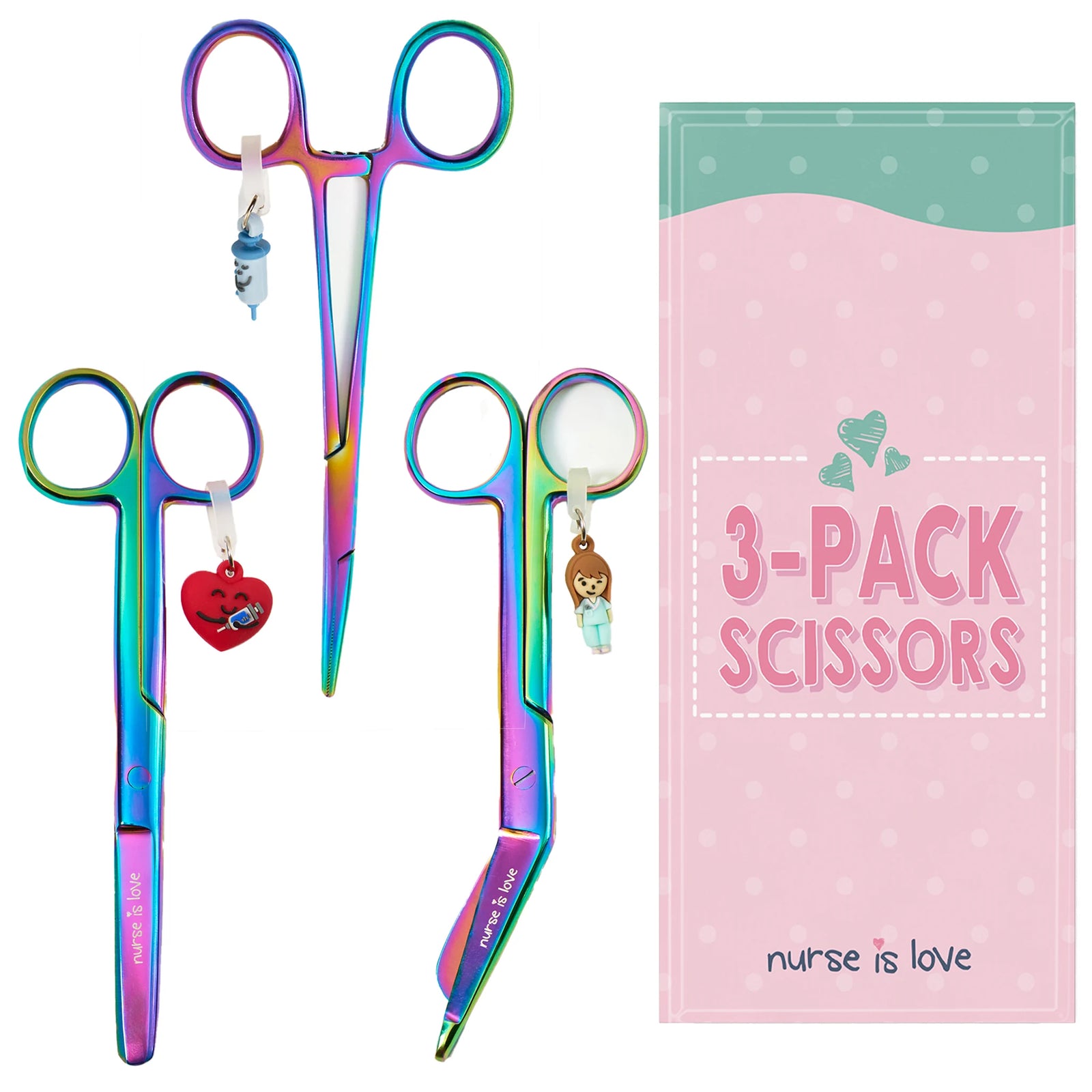 Set de Tijeras de Enfermería y Pinzas Kocher Cromium