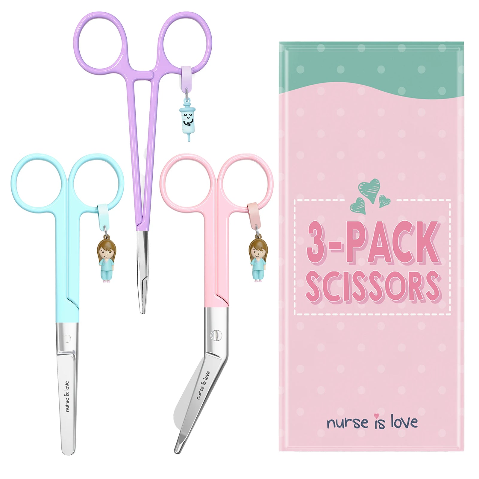 Set de Tijeras de Enfermería y Pinzas Kocher