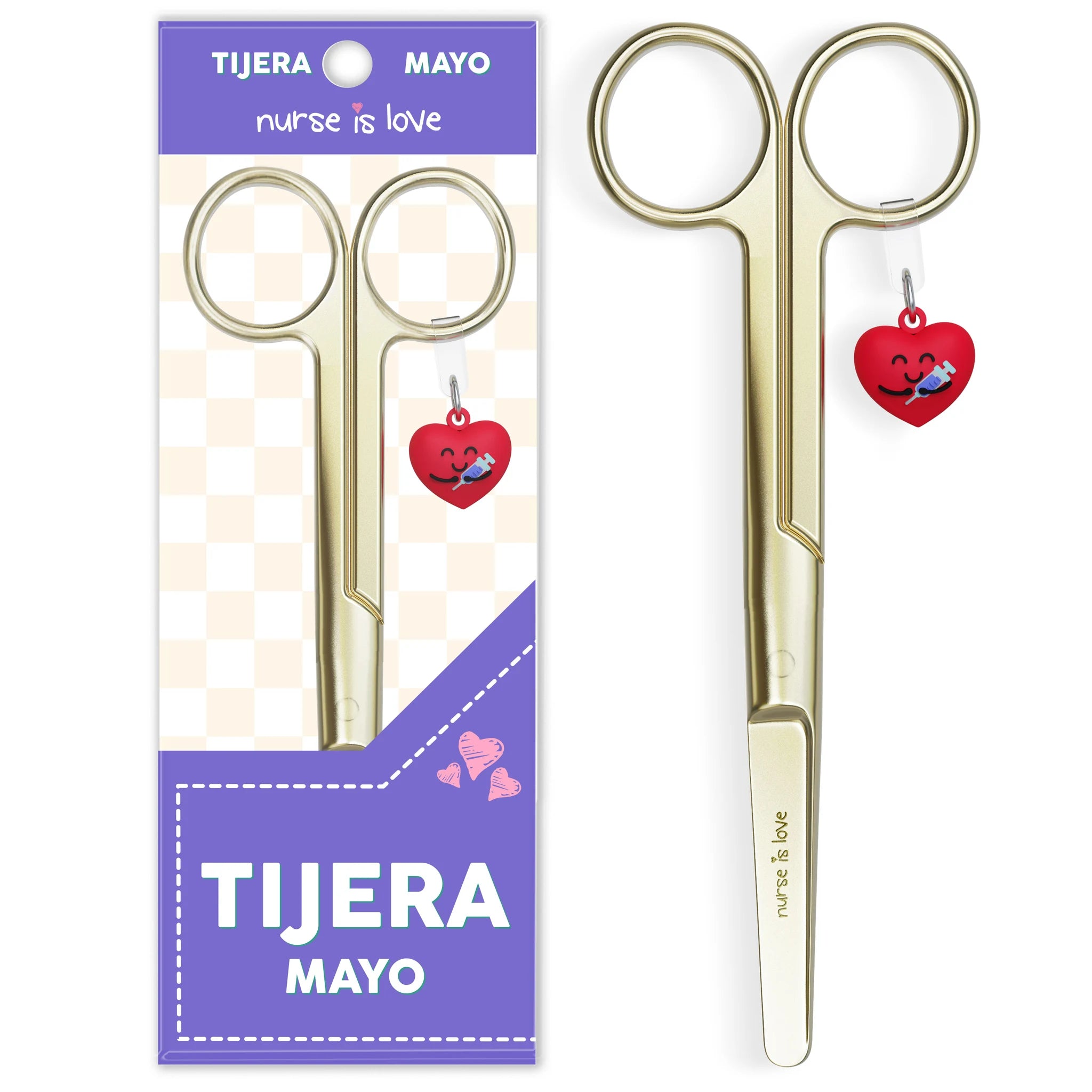 Tijeras Enfermería Mayo Gold de Nurse is Love para enfermería y sanidad