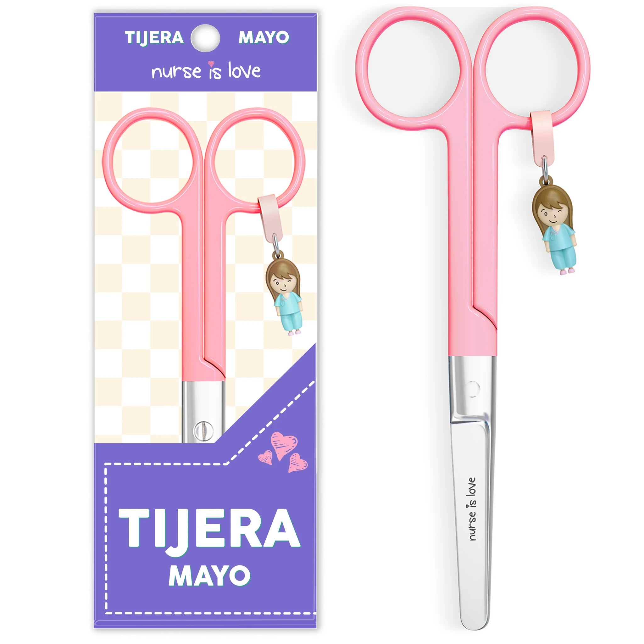 Tijeras Enfermería Mayo Rosa de Nurse is Love para enfermería y sanidad