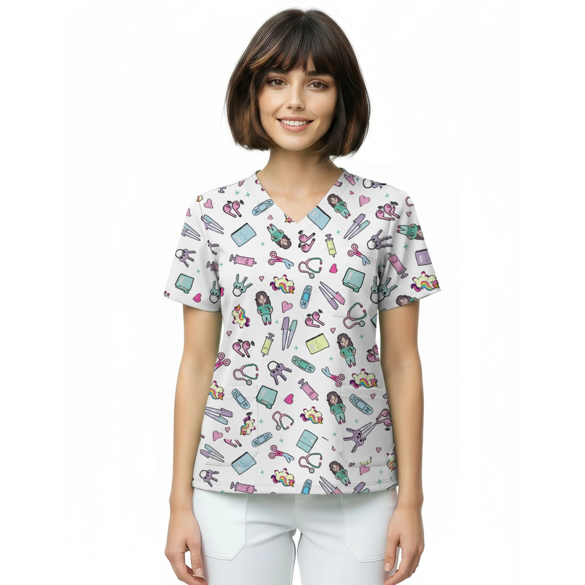 Casaca Unicornio de Nurse is Love para enfermería y sanidad