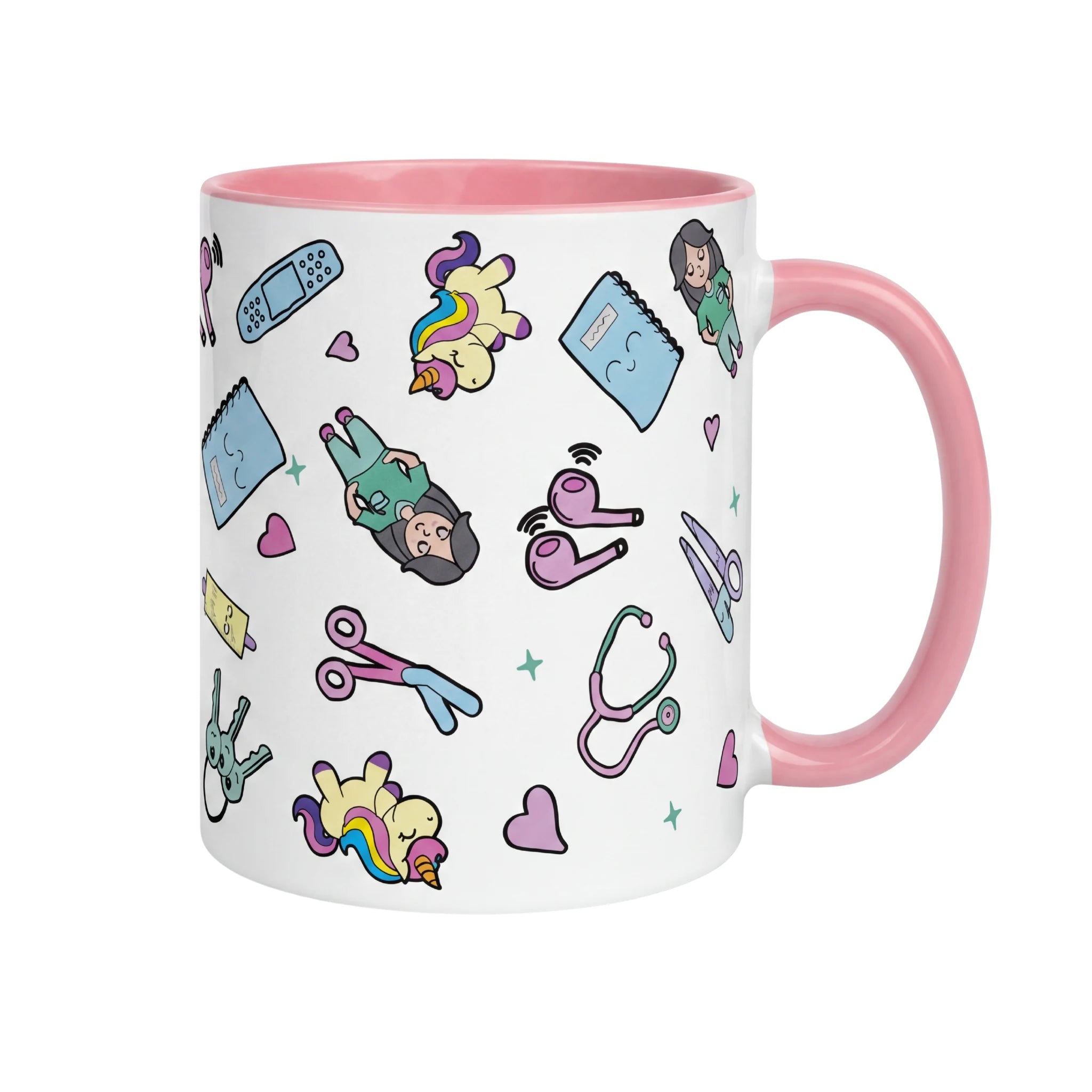 Taza para Enfermeras Unicornios de Nurse is Love para enfermería y sanidad
