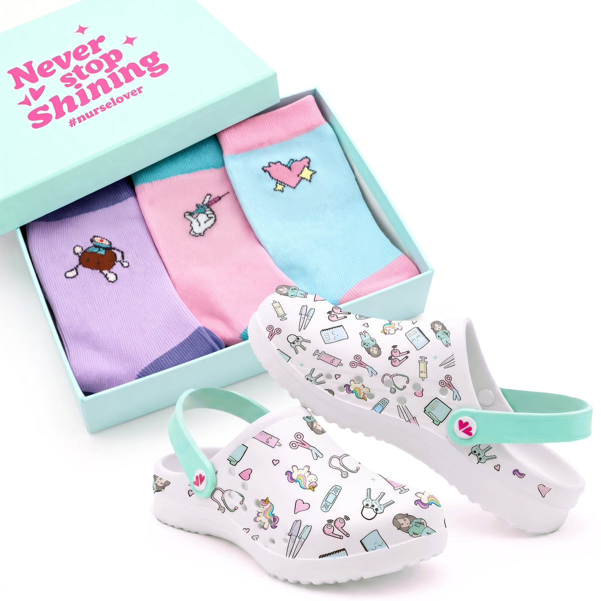 Set aus Pflegeclogs und Socken