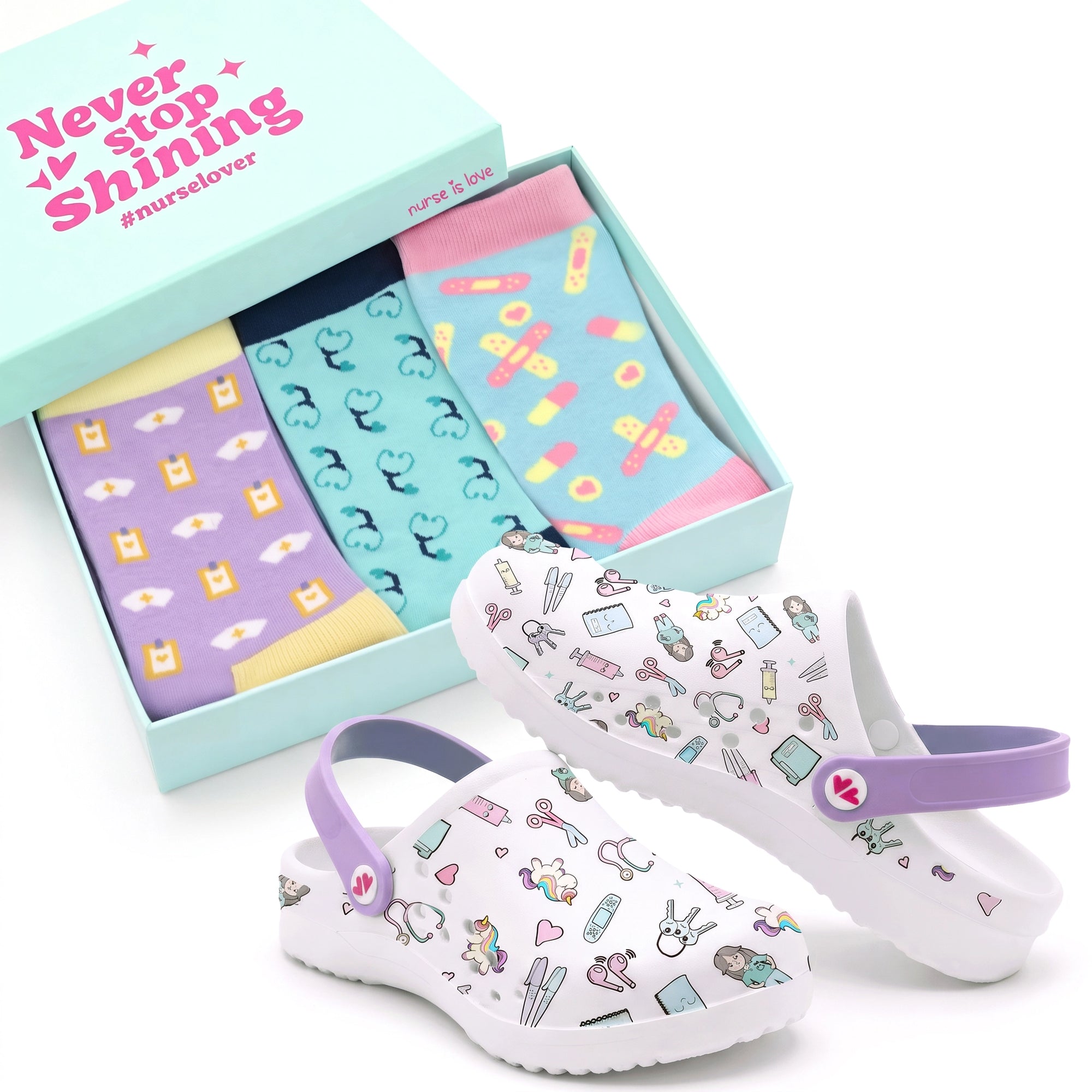 Set aus Pflegeclogs und Socken