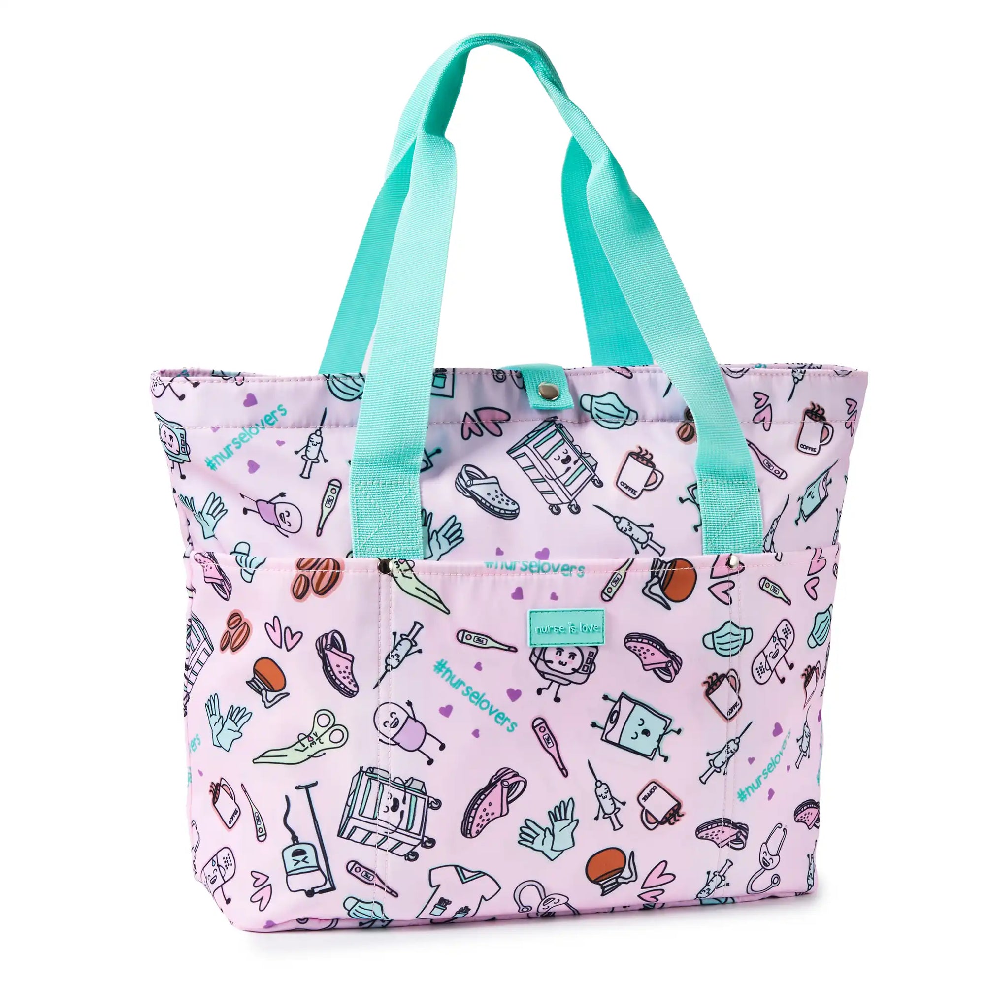 Bolso Mujer Morado Café de Nurse is Love para enfermería y sanidad