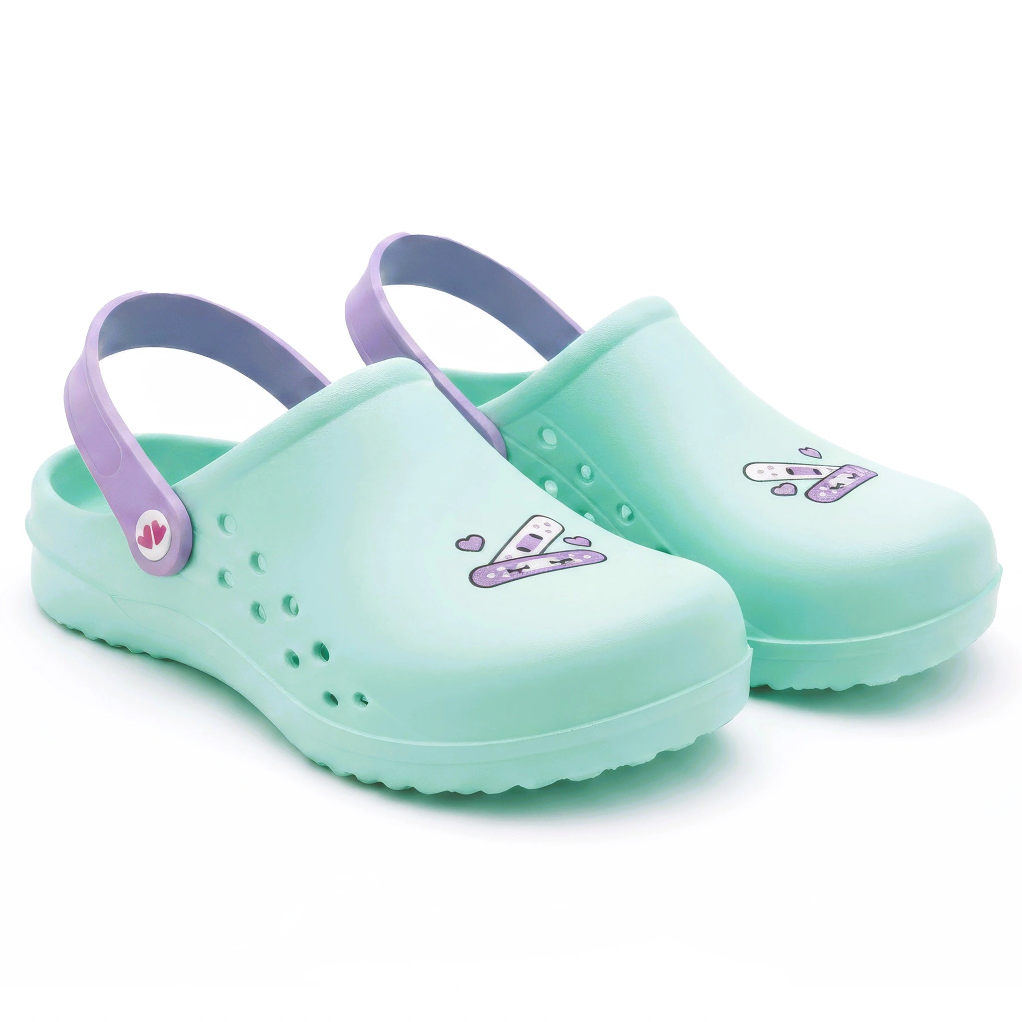 Zuecos para Enfermeras Aqua Tirita de Nurse is Love para enfermería y sanidad
