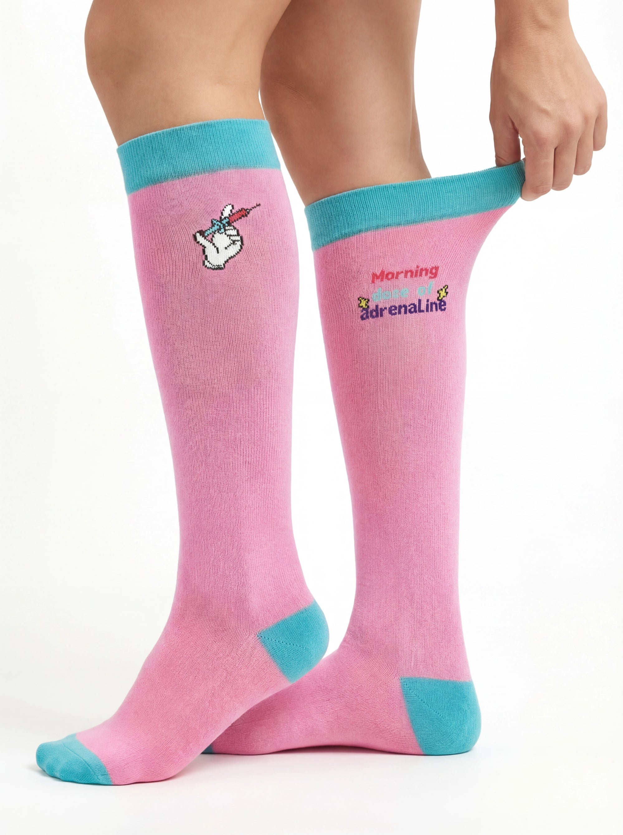 Medias de Compresion Adrenalina de Nurse is Love para enfermería y sanidad