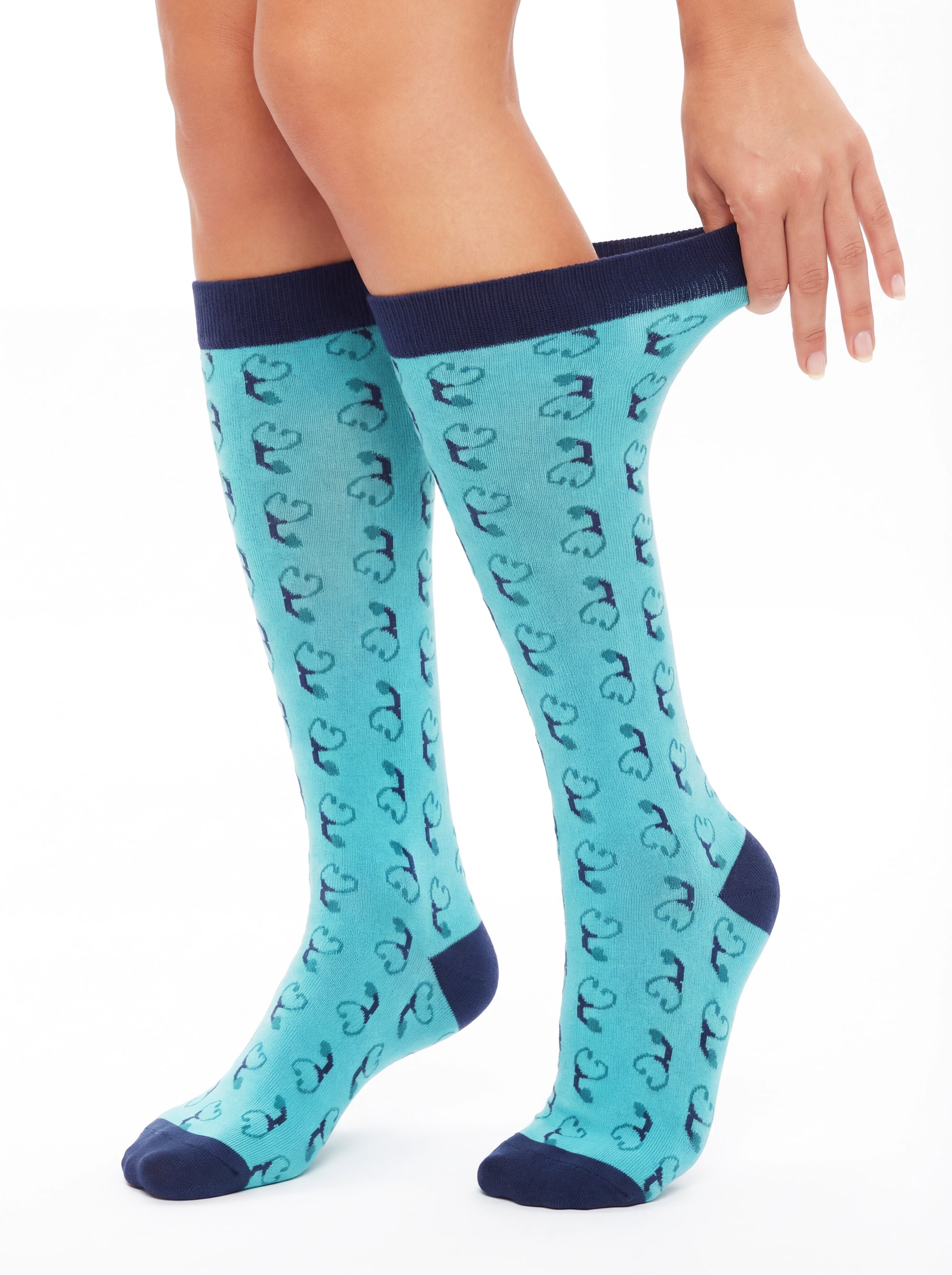 Medias de Compresion Estetoscopio Azul de Nurse is Love para enfermería y sanidad