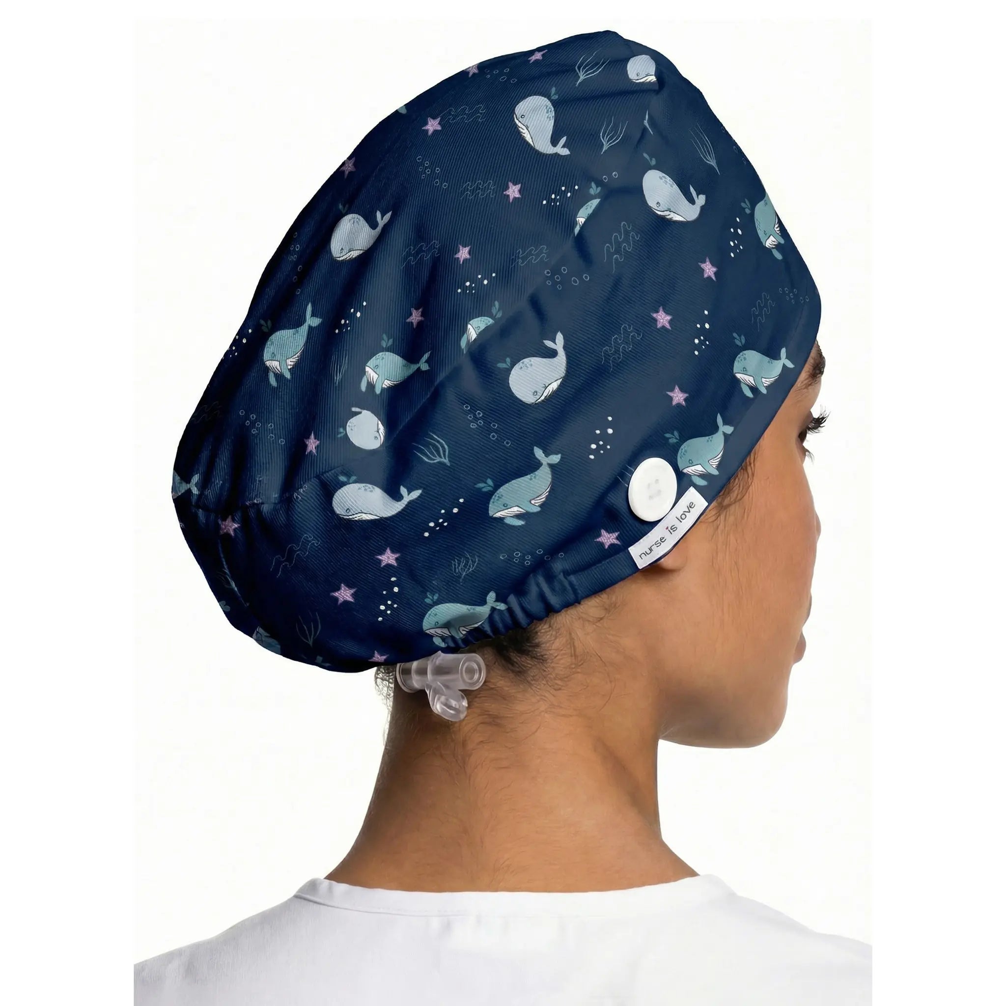 Gorro Ballenas Grandes para Enfermeras de Nurse is Love para enfermería y sanidad