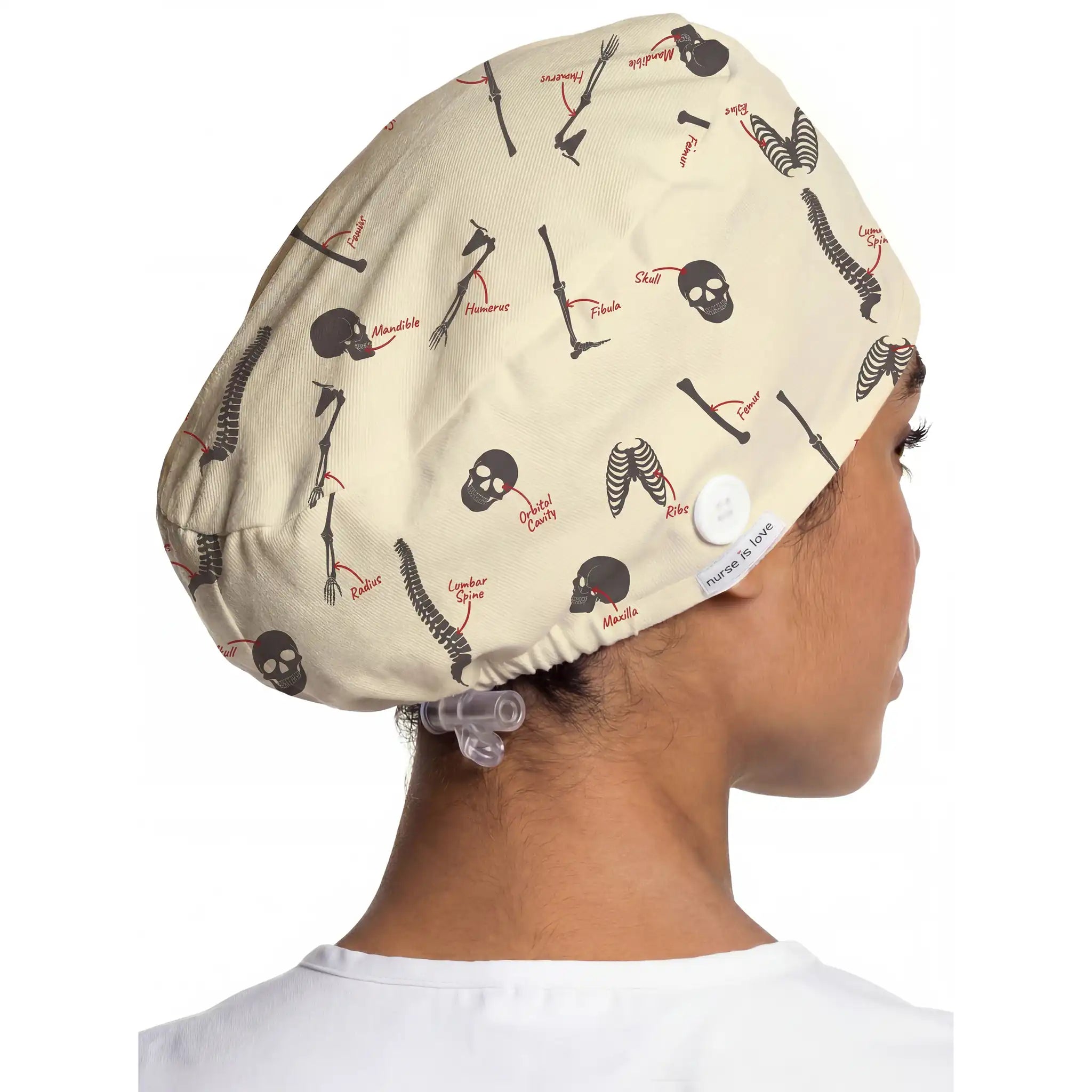 Gorro Huesos para Enfermeras de Nurse is Love para enfermería y sanidad