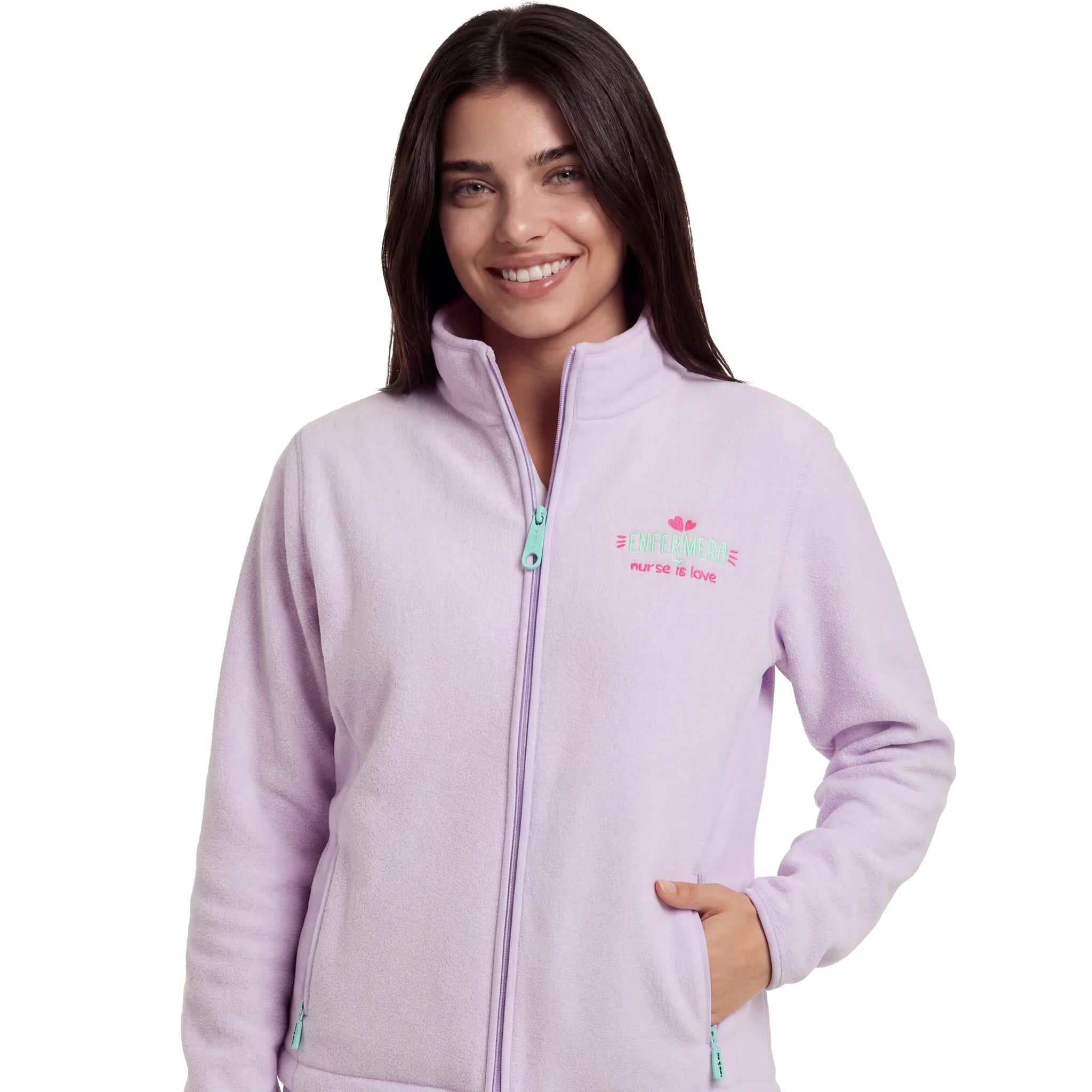 Chaqueta Polar Morada para Enfermeras de Nurse is Love para enfermería y sanidad