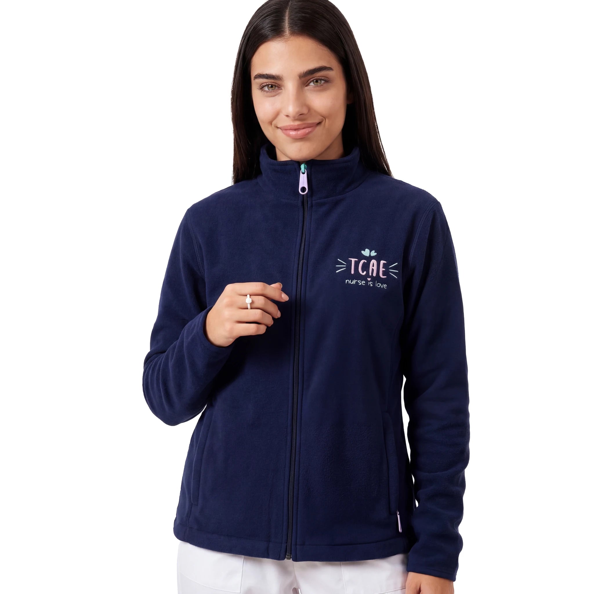 Chaqueta Polar Navy Instrumentos para TCAE de Nurse is Love para enfermería y sanidad