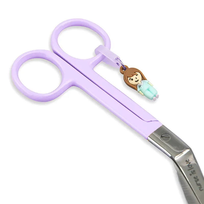 Set para Enfermera Lanyard - Tijeras Enfermeria Pico de Pato - Flores de Nurse is Love para enfermería y sanidad