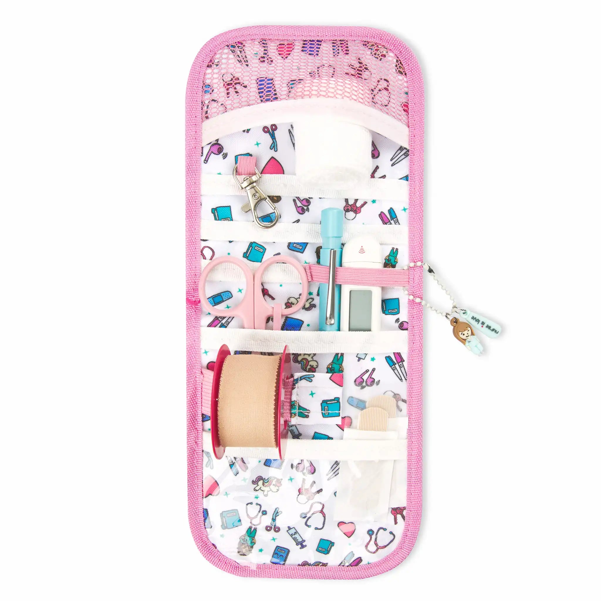 Organizador de Bolsillo Rosa de Nurse is Love para enfermería y sanidad