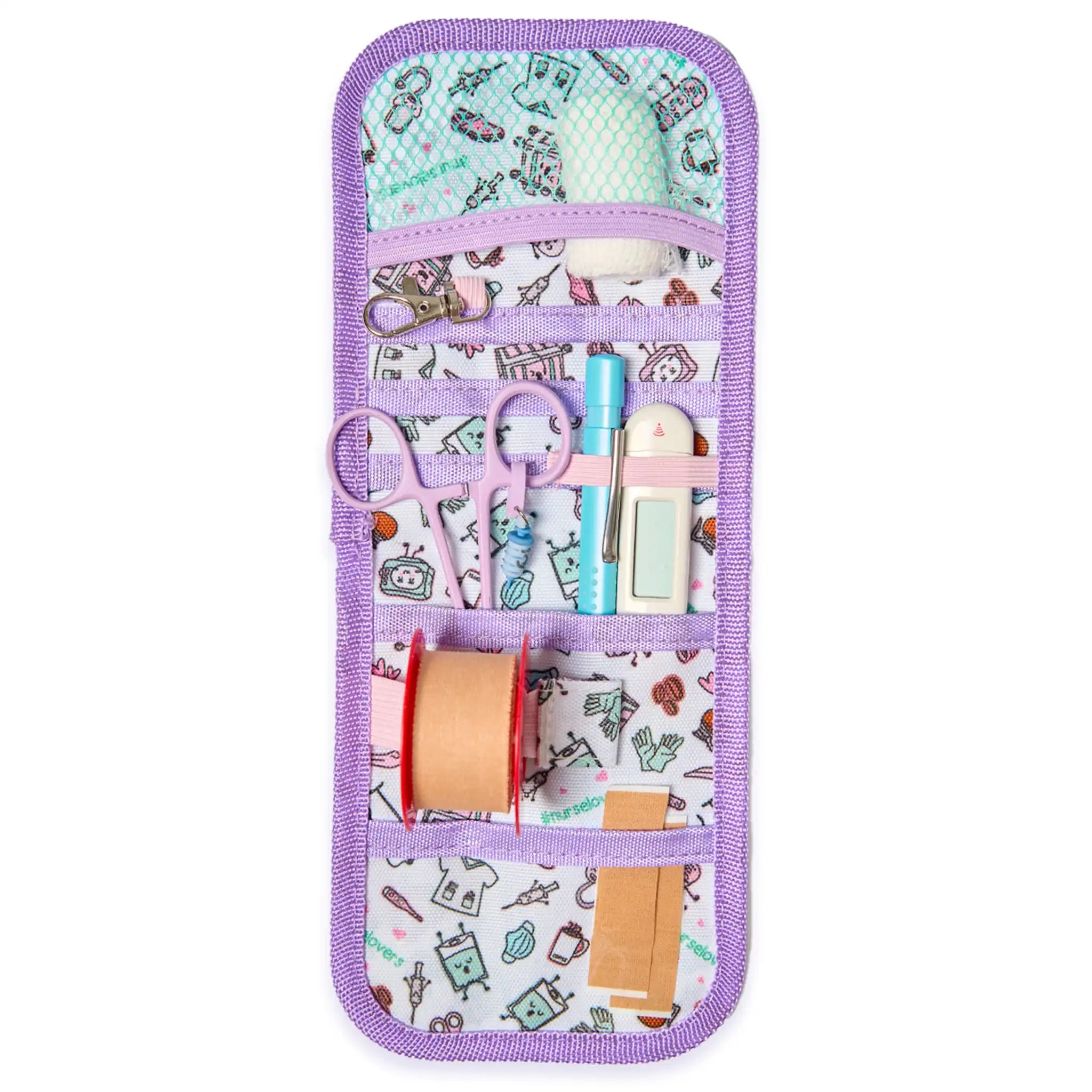Organizador de Bolsillo Morado Café de Nurse is Love para enfermería y sanidad