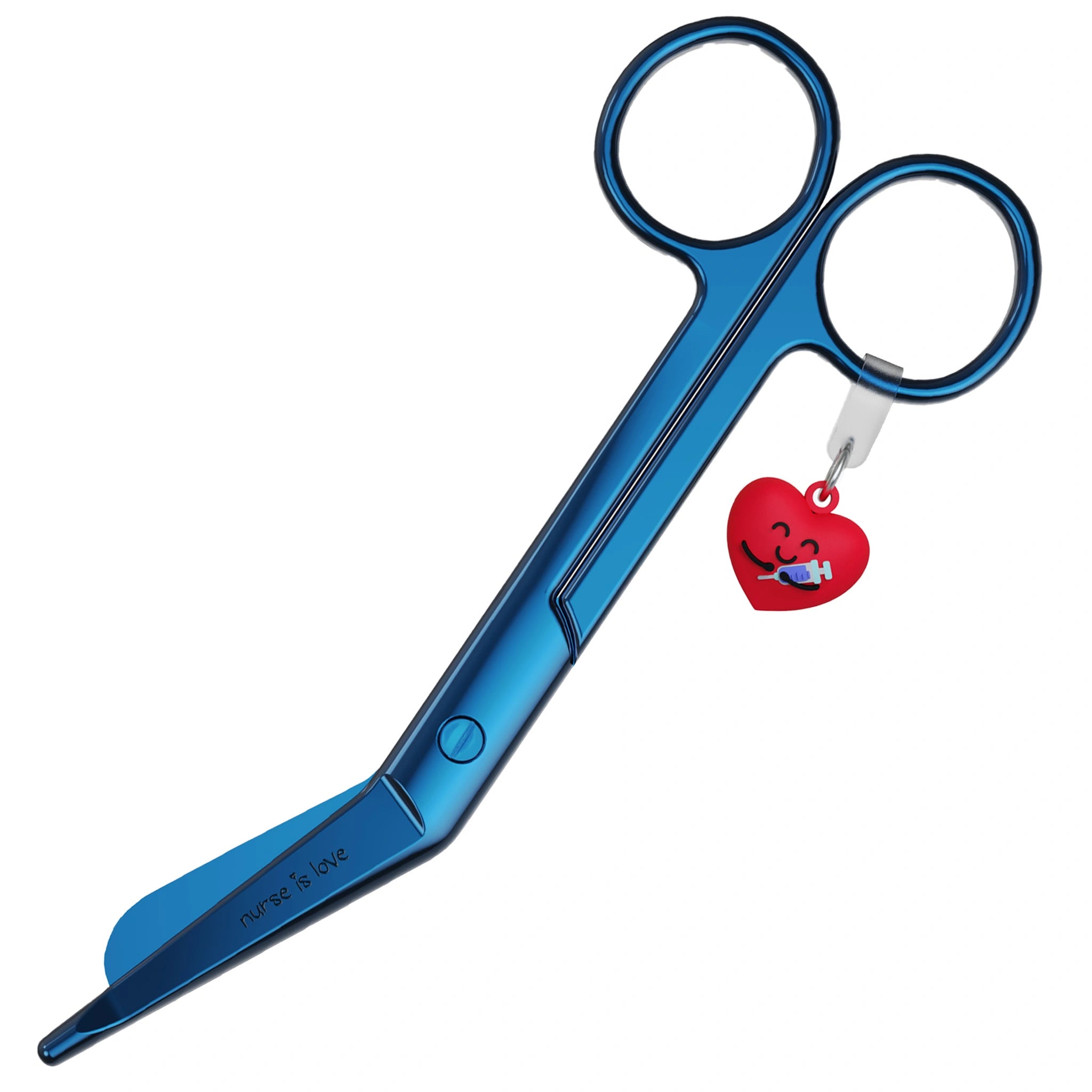 Tijeras Enfermería Pico de Pato Cromium Azul de Nurse is Love para enfermería y sanidad