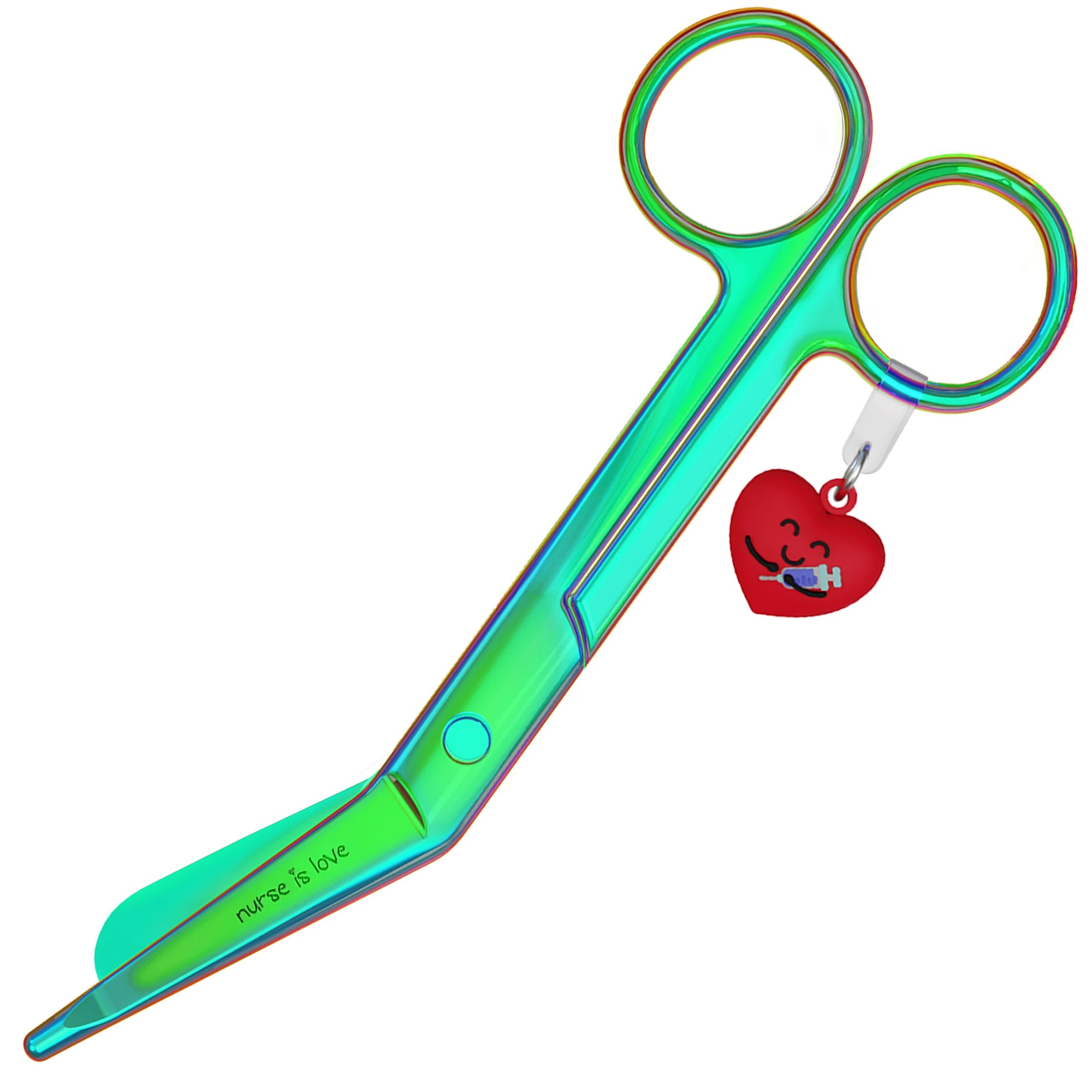 Tijeras Enfermería Pico de Pato Cromium verde de Nurse is Love para enfermería y sanidad