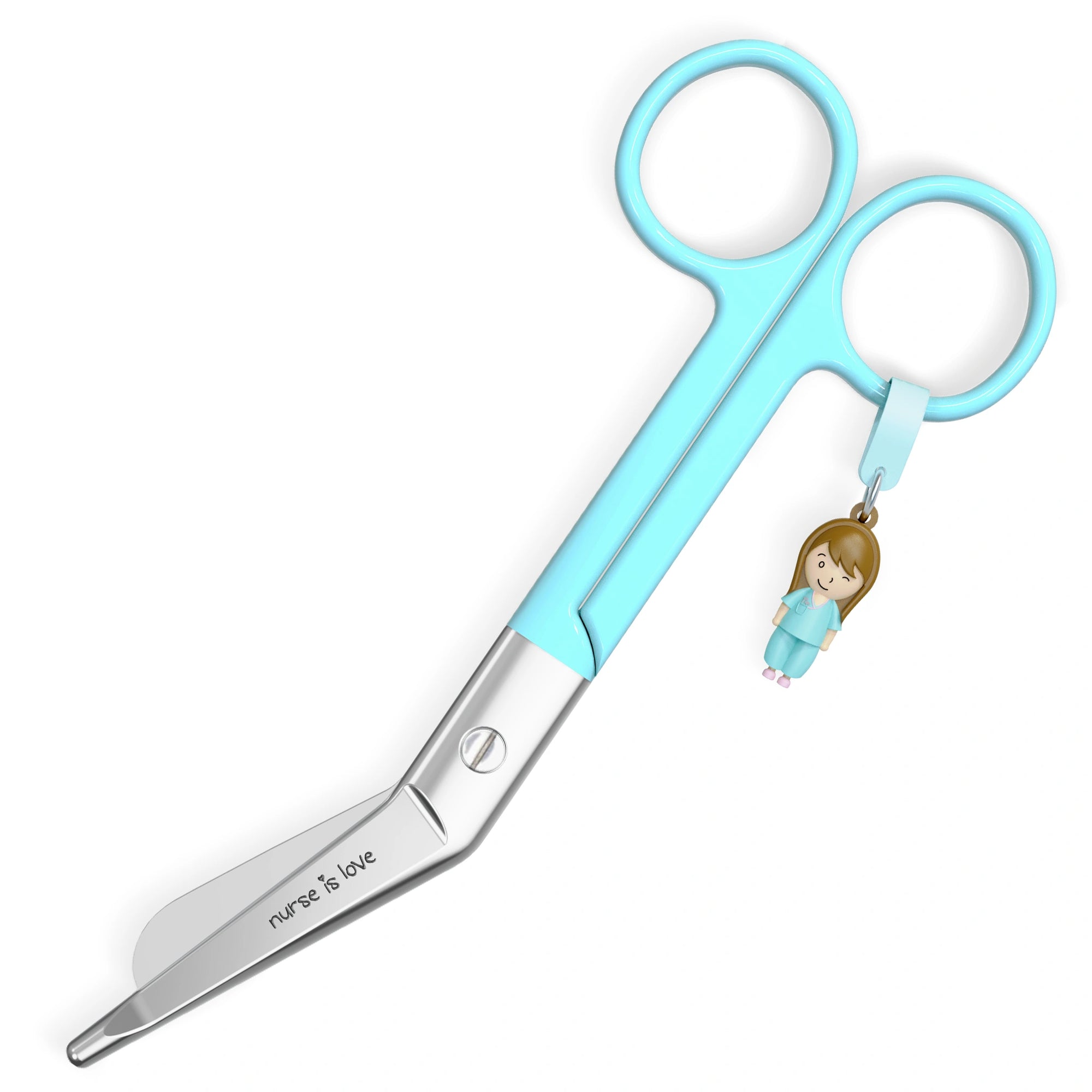 Tijeras Enfermería Pico de Pato Aqua para Zurdos de Nurse is Love para enfermería y sanidad