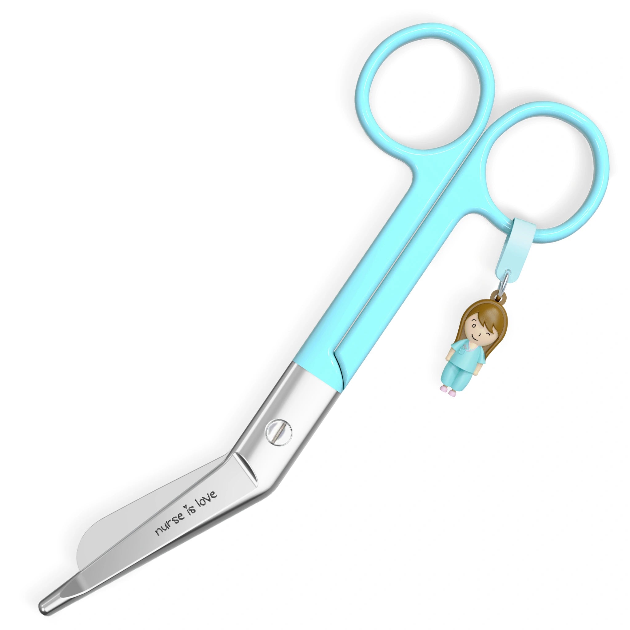 Tijeras Enfermería Pico de Pato Aqua para Zurdos de Nurse is Love para enfermería y sanidad