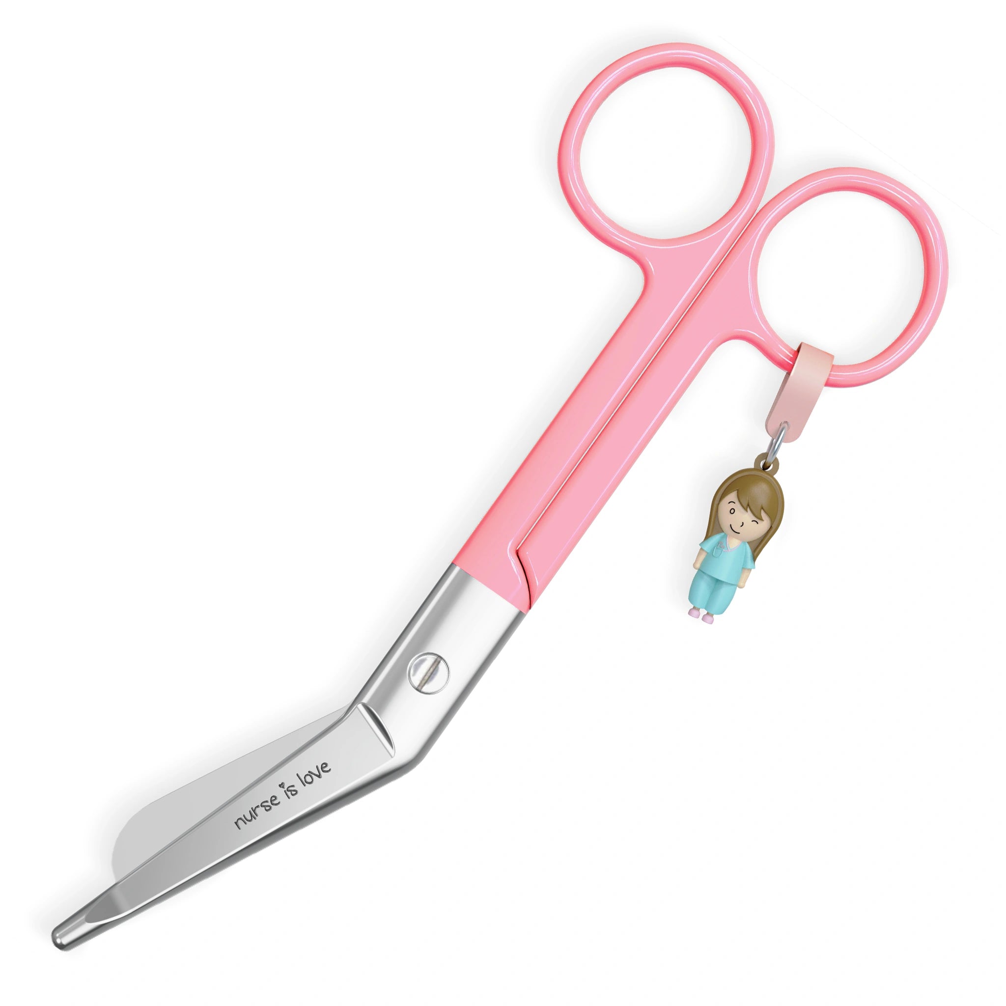 Tijeras Enfermería Pico de Pato Rosa de Nurse is Love para enfermería y sanidad