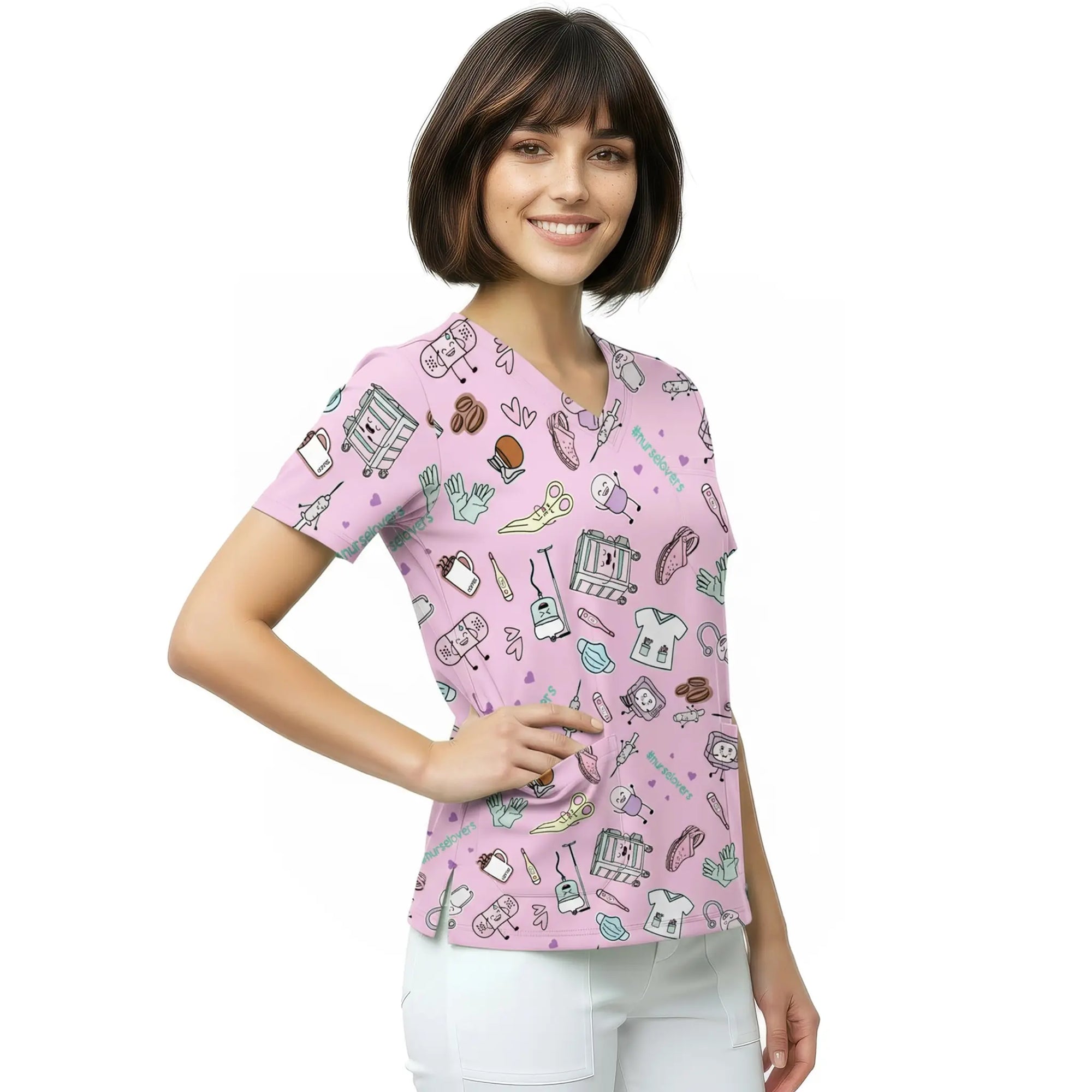 Casaca Rosa Café de Nurse is Love para enfermería y sanidad