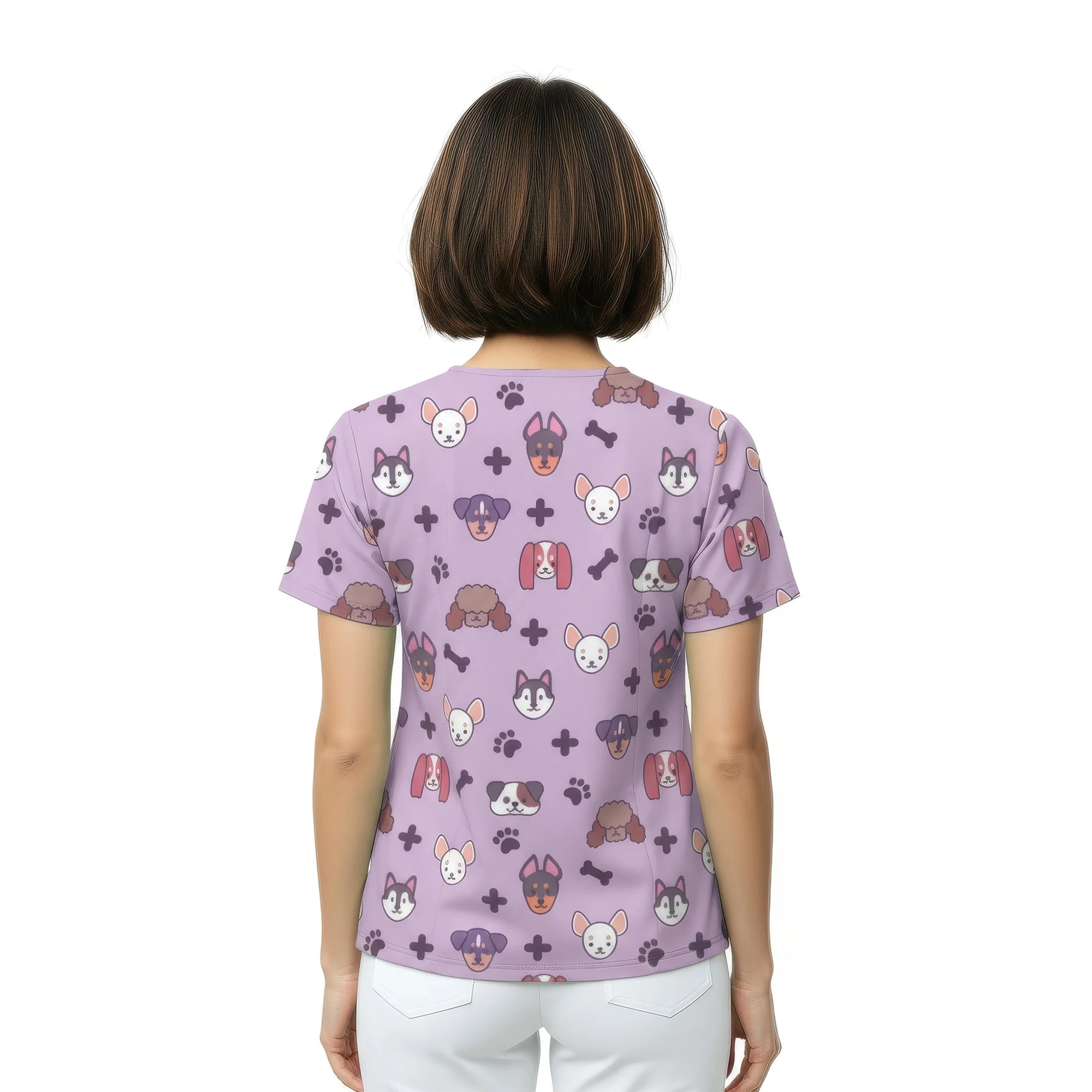 Casaca Clínica Morada de Nurse is Love para enfermería y sanidad