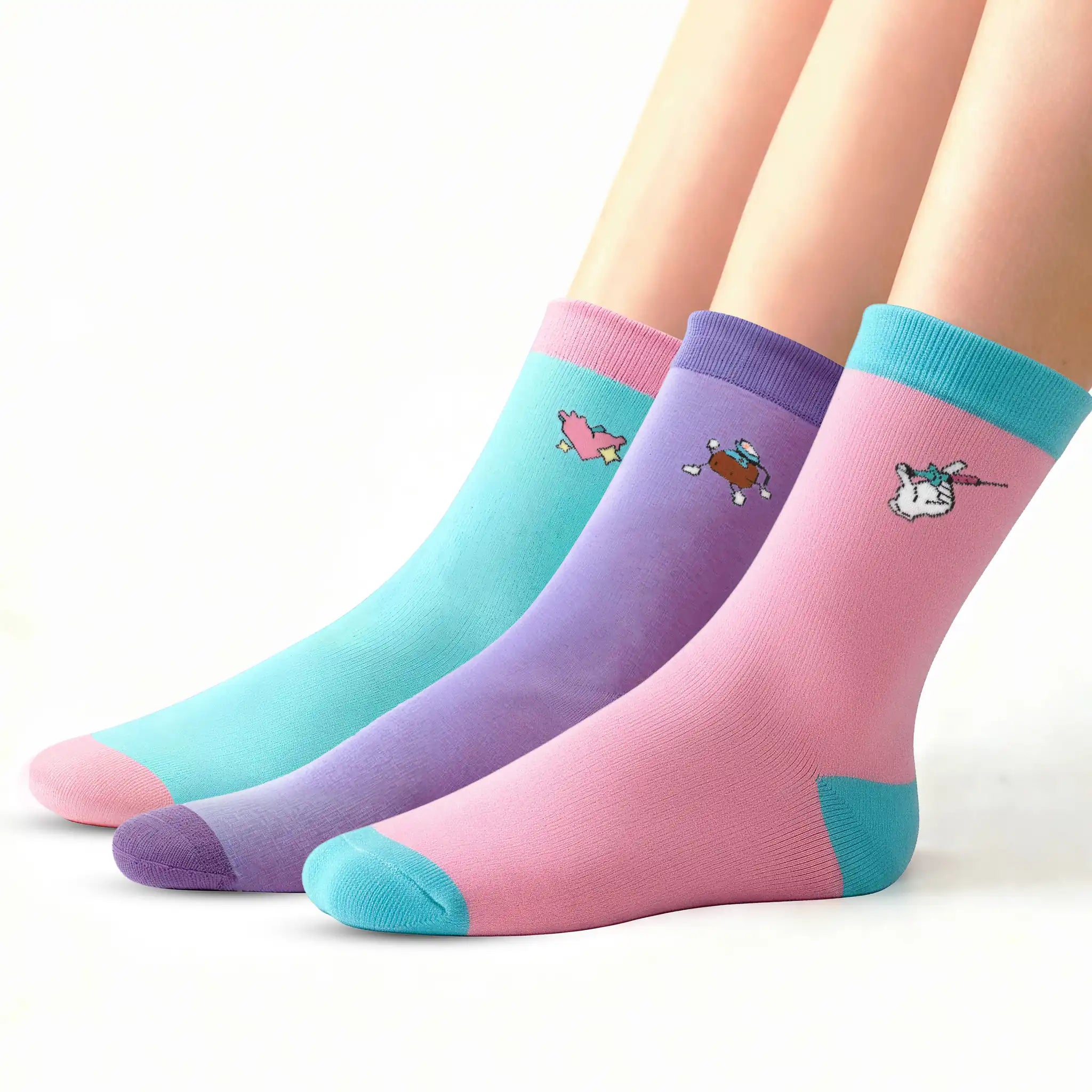 Calcetines Altos para Enfermeras con Dibujos (Set de 3) de Nurse is Love para enfermería y sanidad